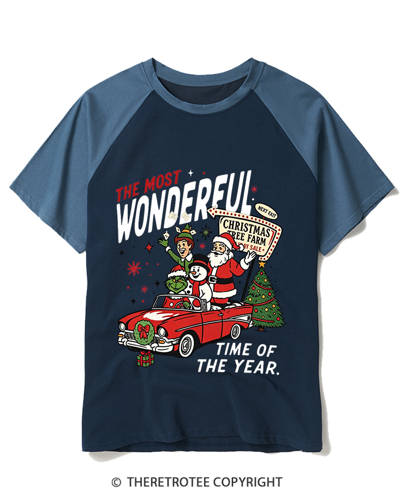 TheRetroTee The Most Wonderful Time Of The Year 1960s Raglan Baseball T-Shirt