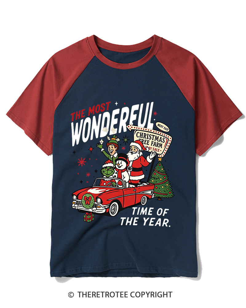 TheRetroTee The Most Wonderful Time Of The Year 1960s Raglan Baseball T-Shirt