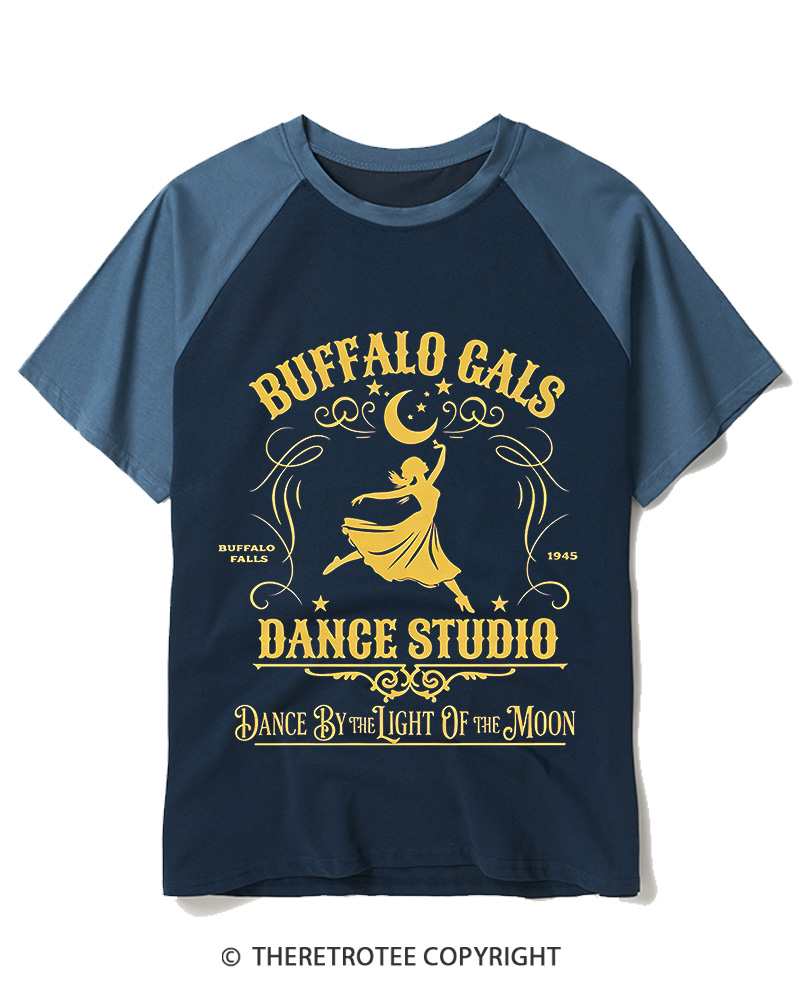 TheRetroTee Dance By The Light Of The Moon 1940s Raglan Baseball T-Shirt
