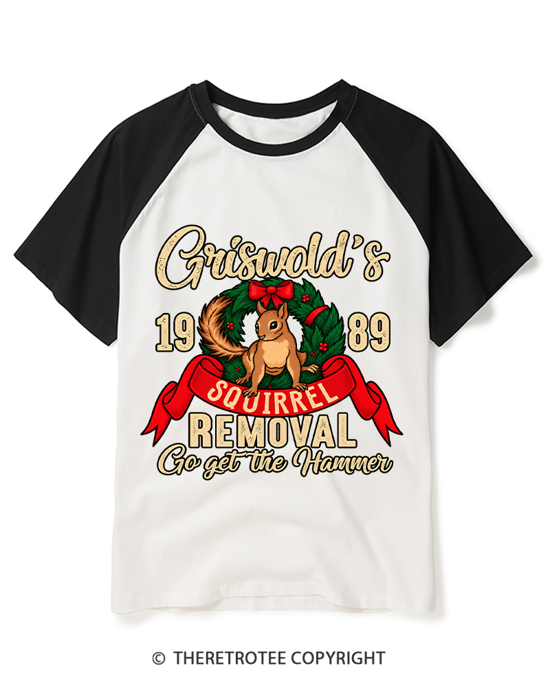 TheRetroTee Go Get the Hammer 1980s Raglan Baseball T-Shirt