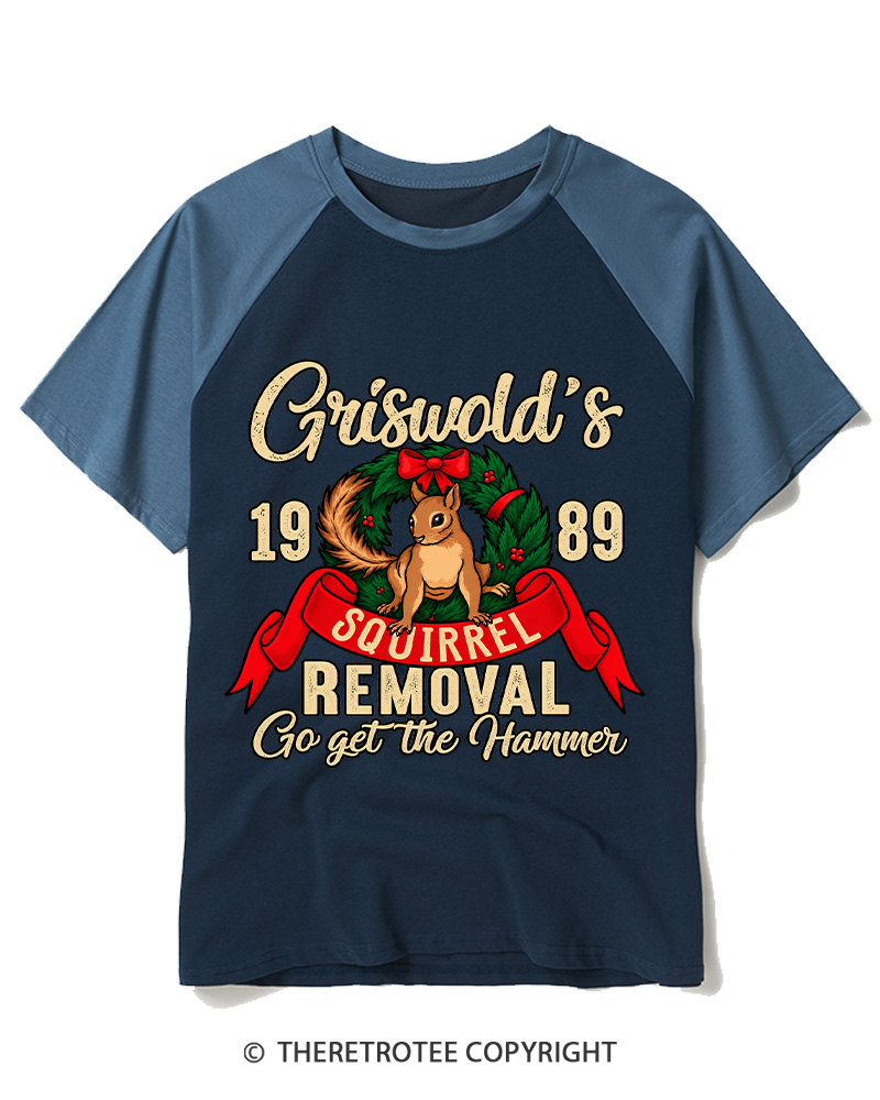 TheRetroTee Go Get the Hammer 1980s Raglan Baseball T-Shirt