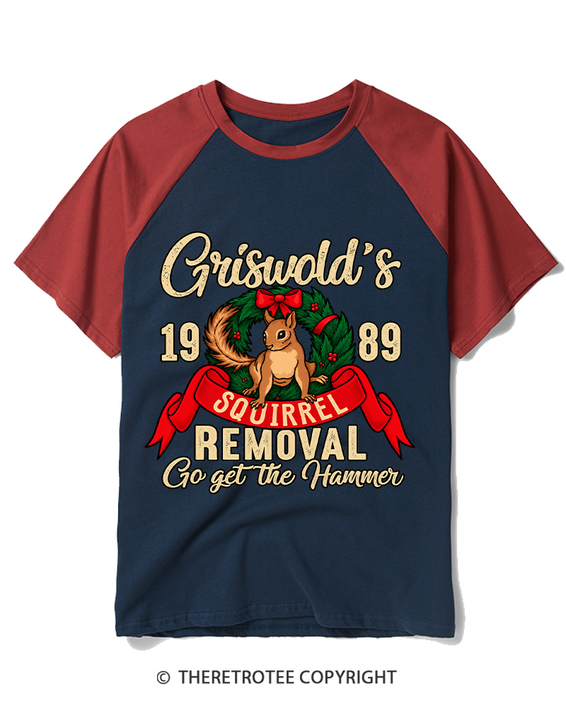 TheRetroTee Go Get the Hammer 1980s Raglan Baseball T-Shirt