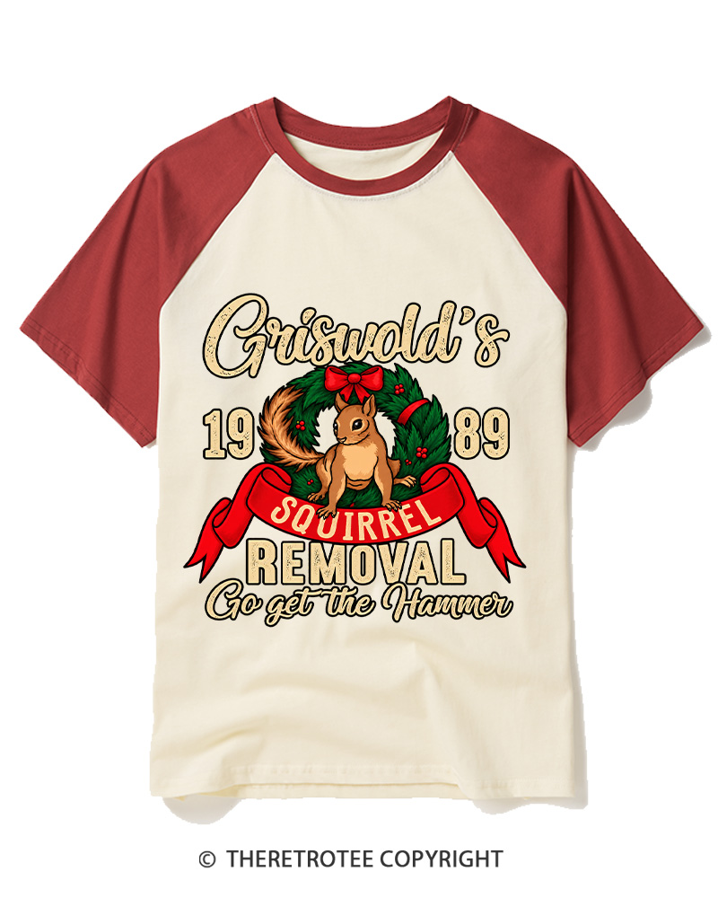 TheRetroTee Go Get the Hammer 1980s Raglan Baseball T-Shirt