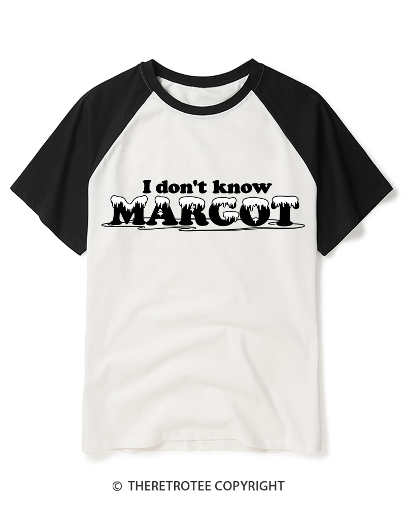 TheRetroTee I Don't Know 1980s Raglan Baseball T-Shirt