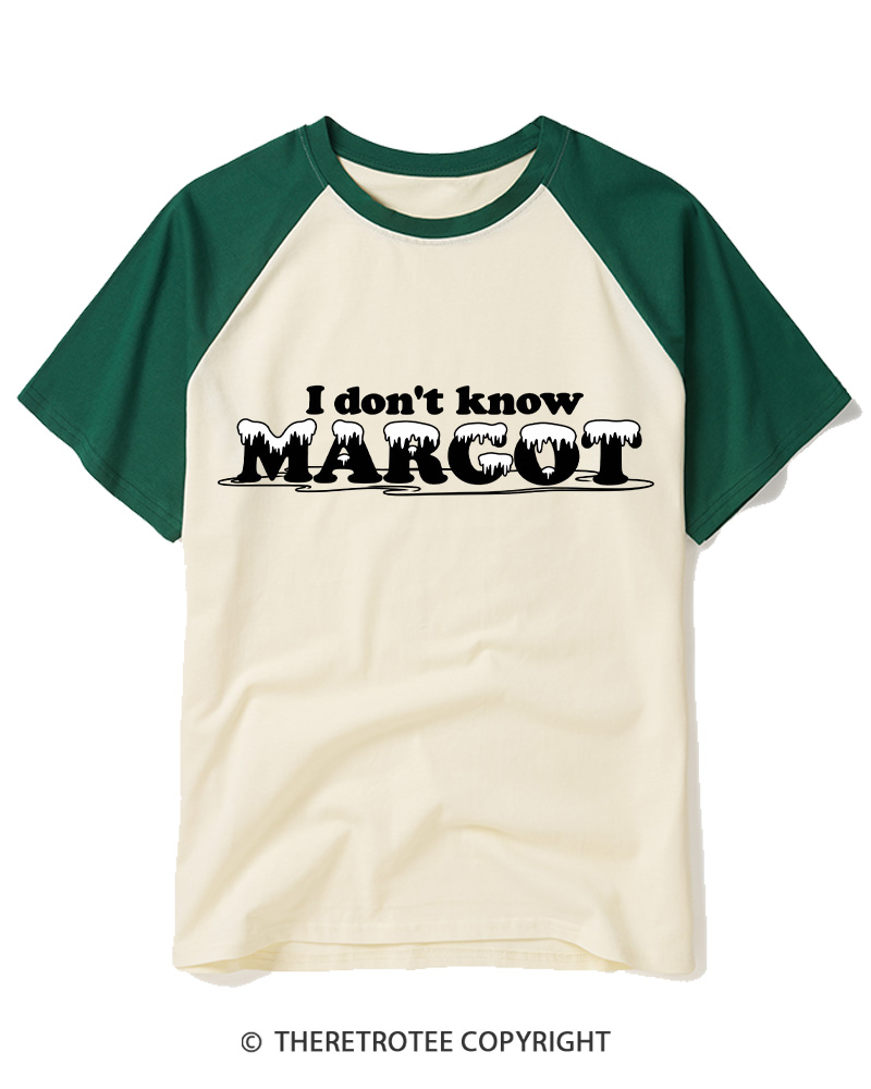 TheRetroTee I Don't Know 1980s Raglan Baseball T-Shirt
