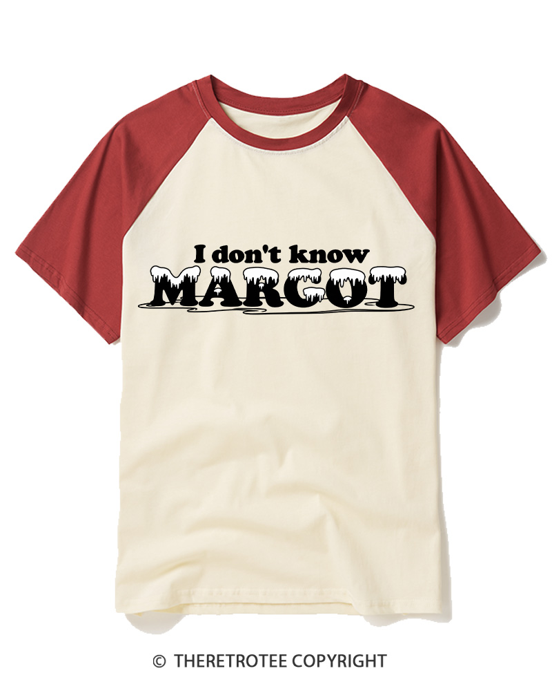 TheRetroTee I Don't Know 1980s Raglan Baseball T-Shirt
