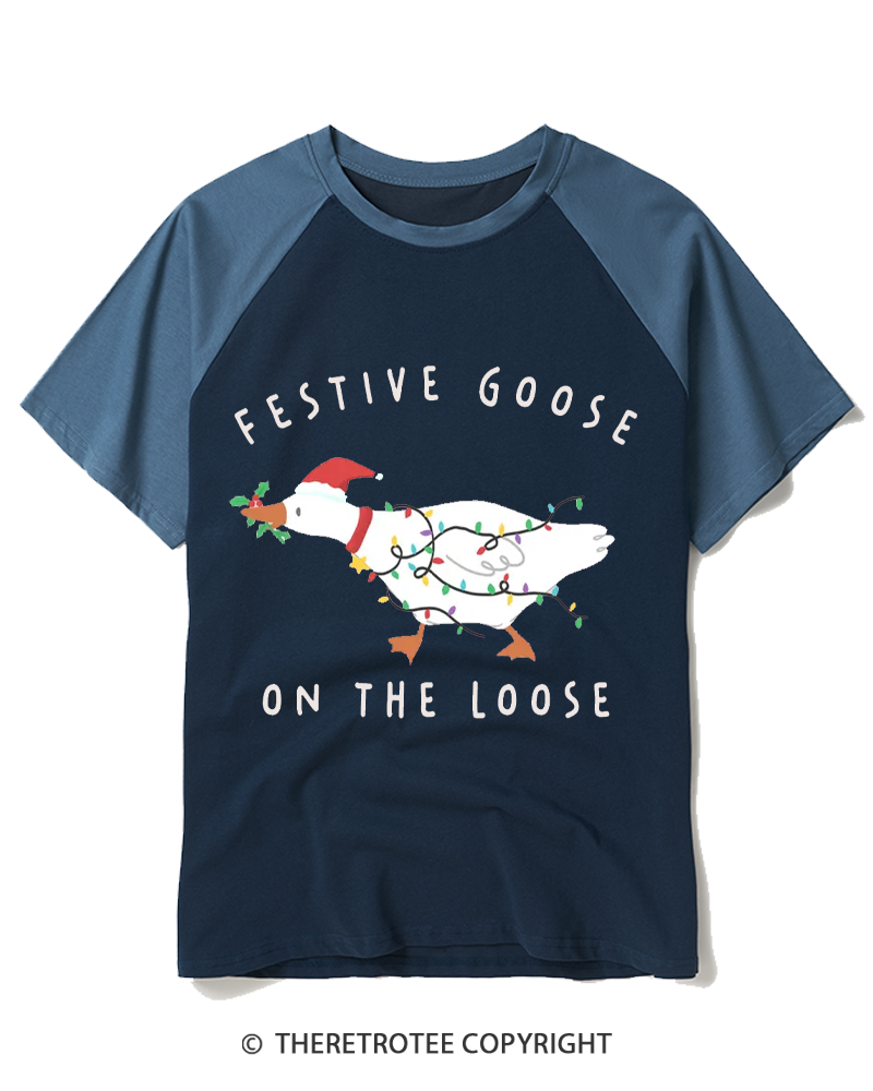 TheRetroTee Overstimulated But Festive 1990s Raglan Baseball T-Shirt