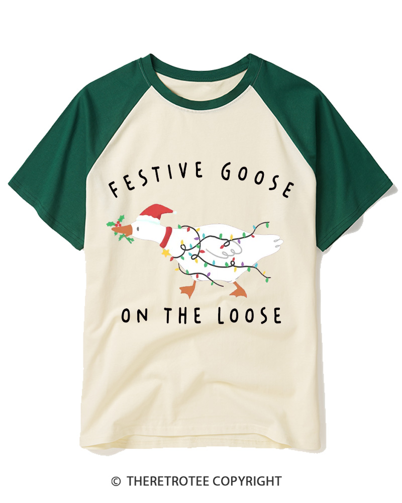 TheRetroTee Overstimulated But Festive 1990s Raglan Baseball T-Shirt