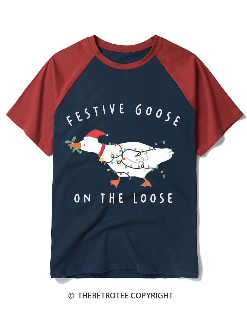 TheRetroTee Overstimulated But Festive 1990s Raglan Baseball T-Shirt