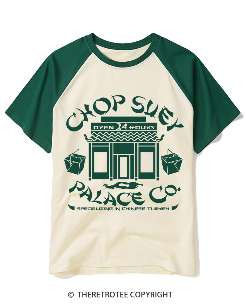 TheRetroTee Open 24 Hours 1980s Raglan Baseball T-Shirt