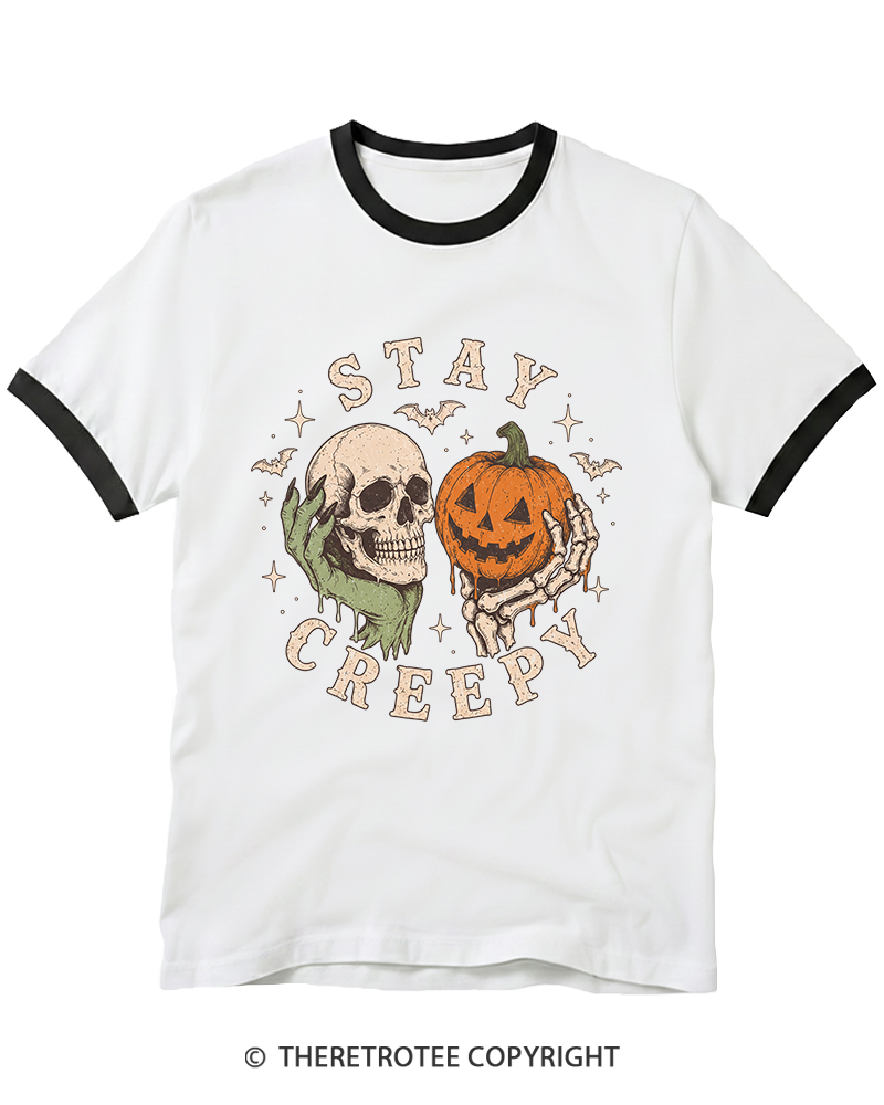 TheRetroTee Staying Alive 1990s Ringer T-Shirt