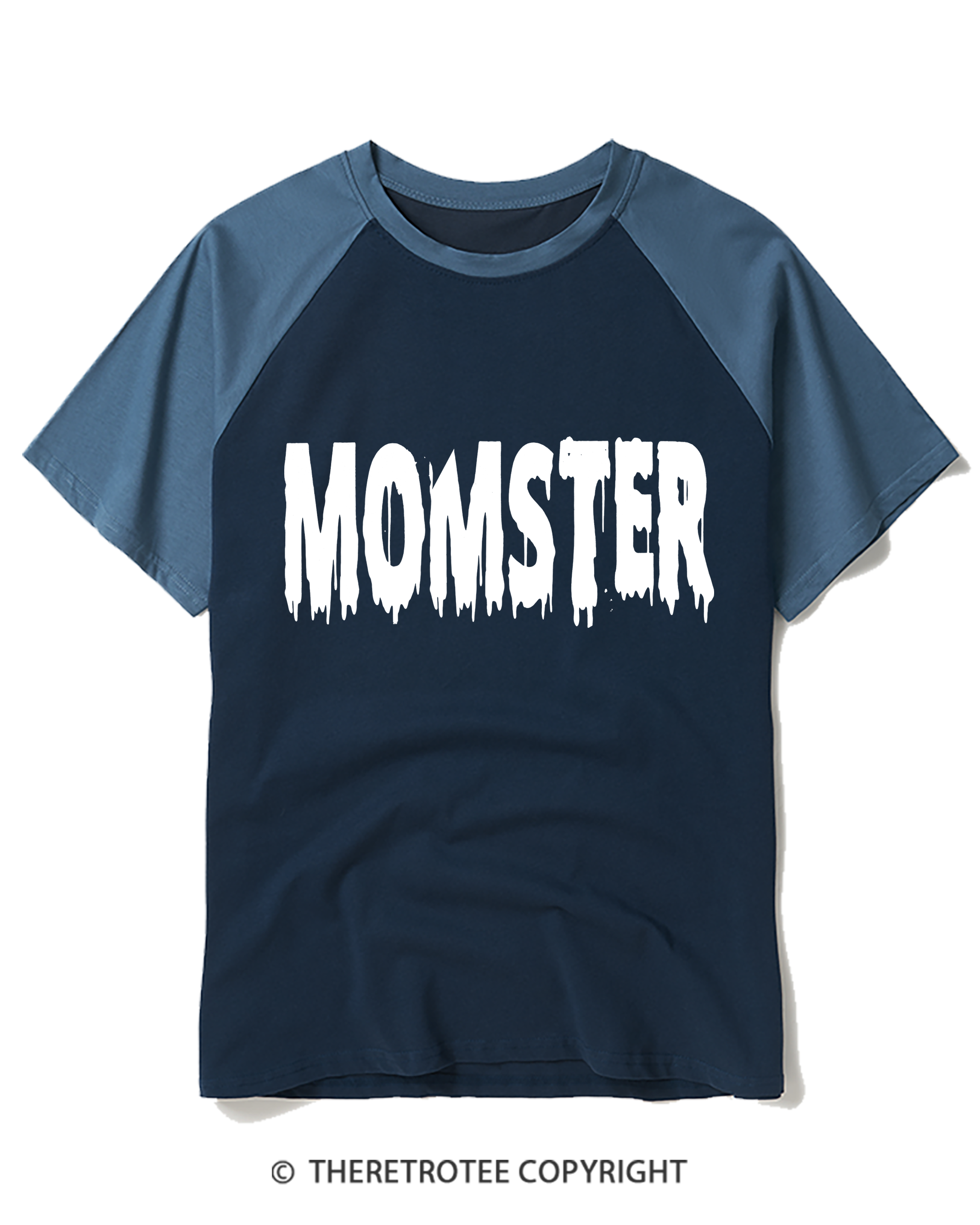 TheRetroTee Momster 2000s Halloween Raglan Baseball T-Shirt