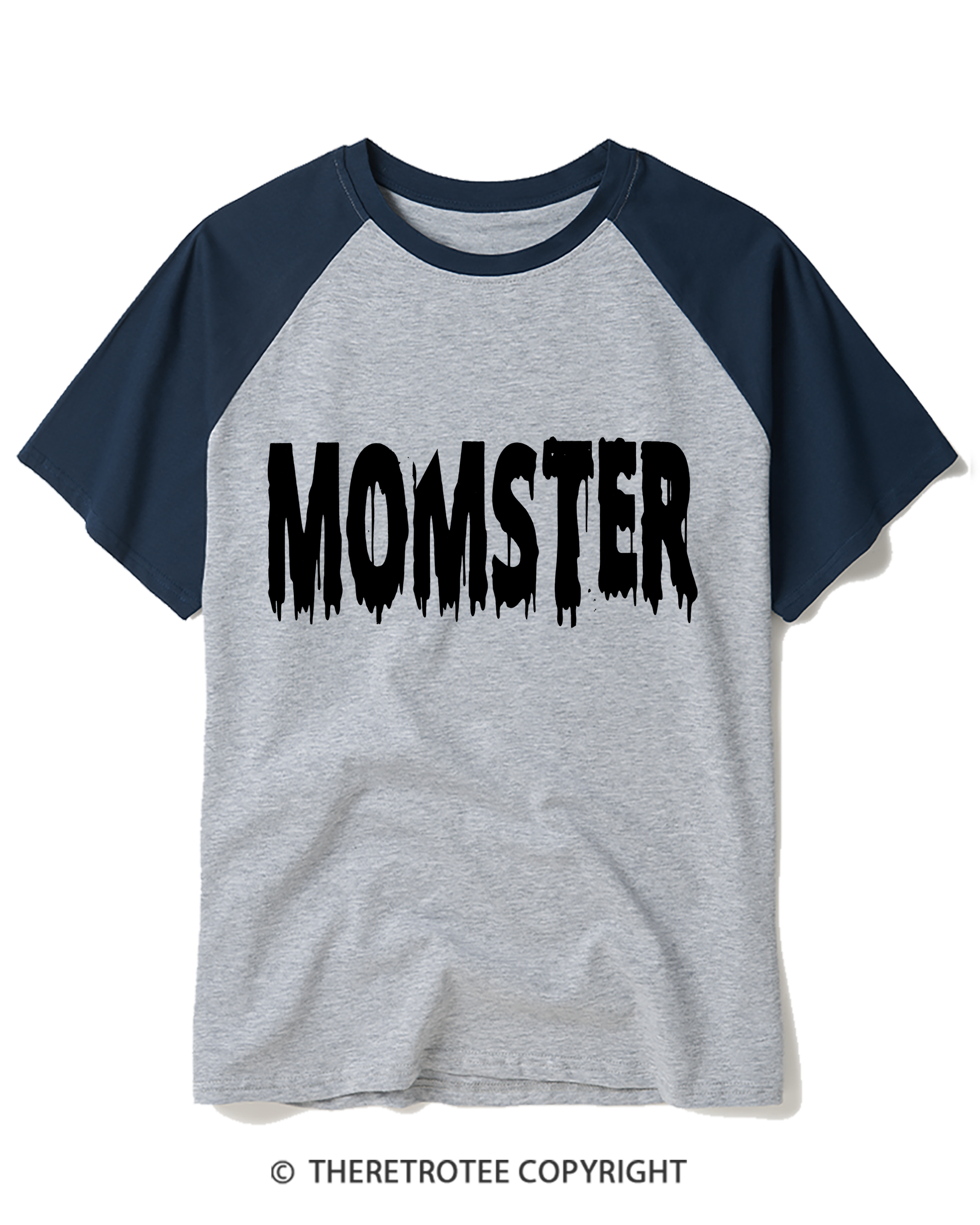 TheRetroTee Momster 2000s Halloween Raglan Baseball T-Shirt