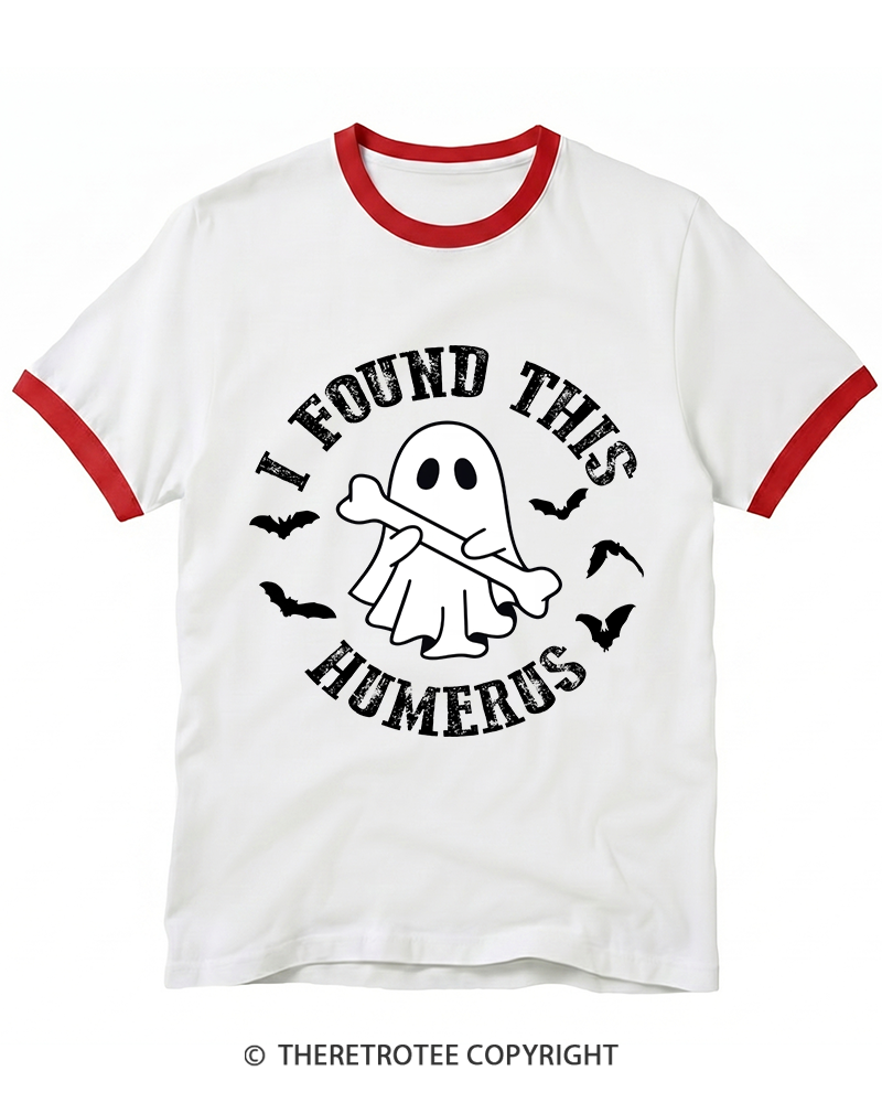TheRetroTee I Found This Humerus 1990s Ringer T-Shirt