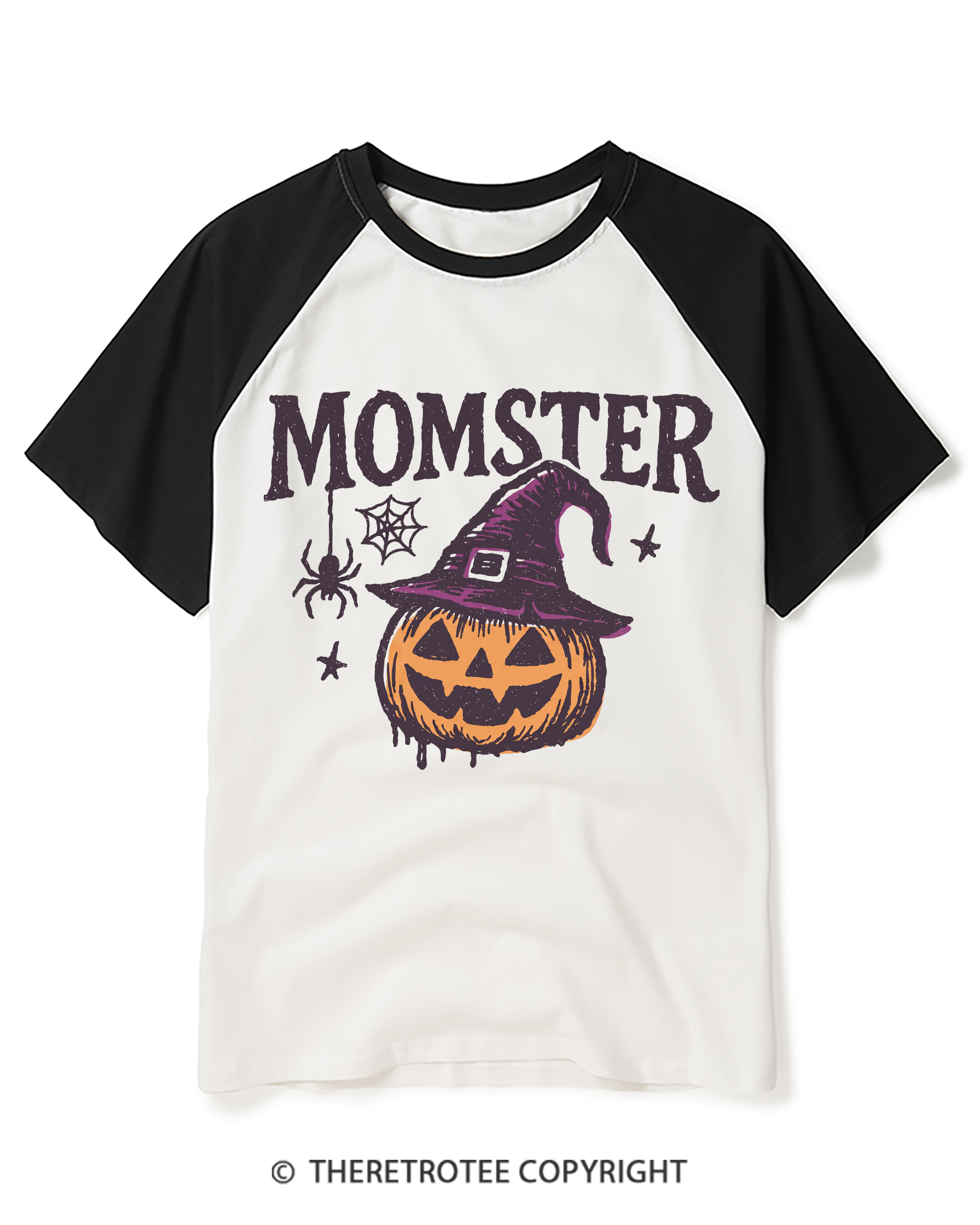 TheRetroTee Momster 1980s Raglan Baseball T-Shirt