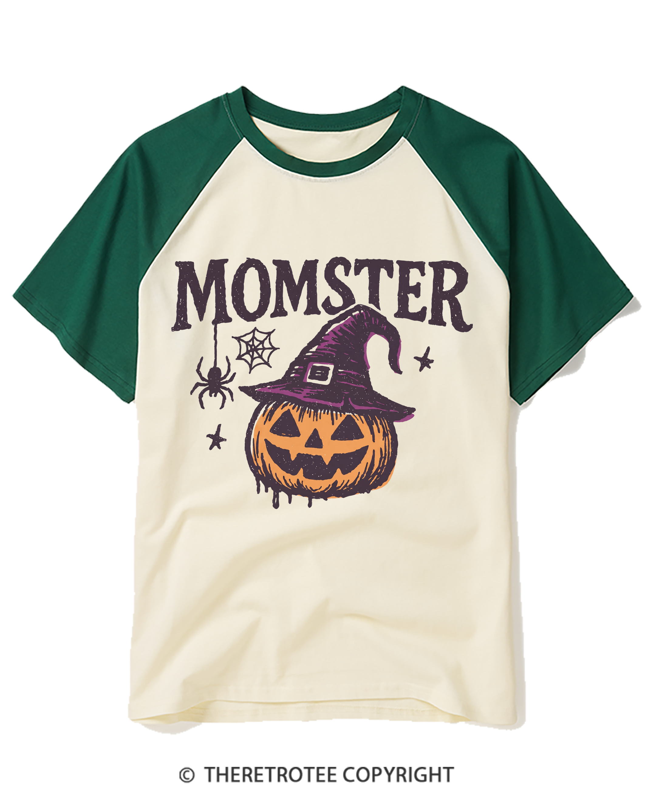 TheRetroTee Momster 1980s Raglan Baseball T-Shirt