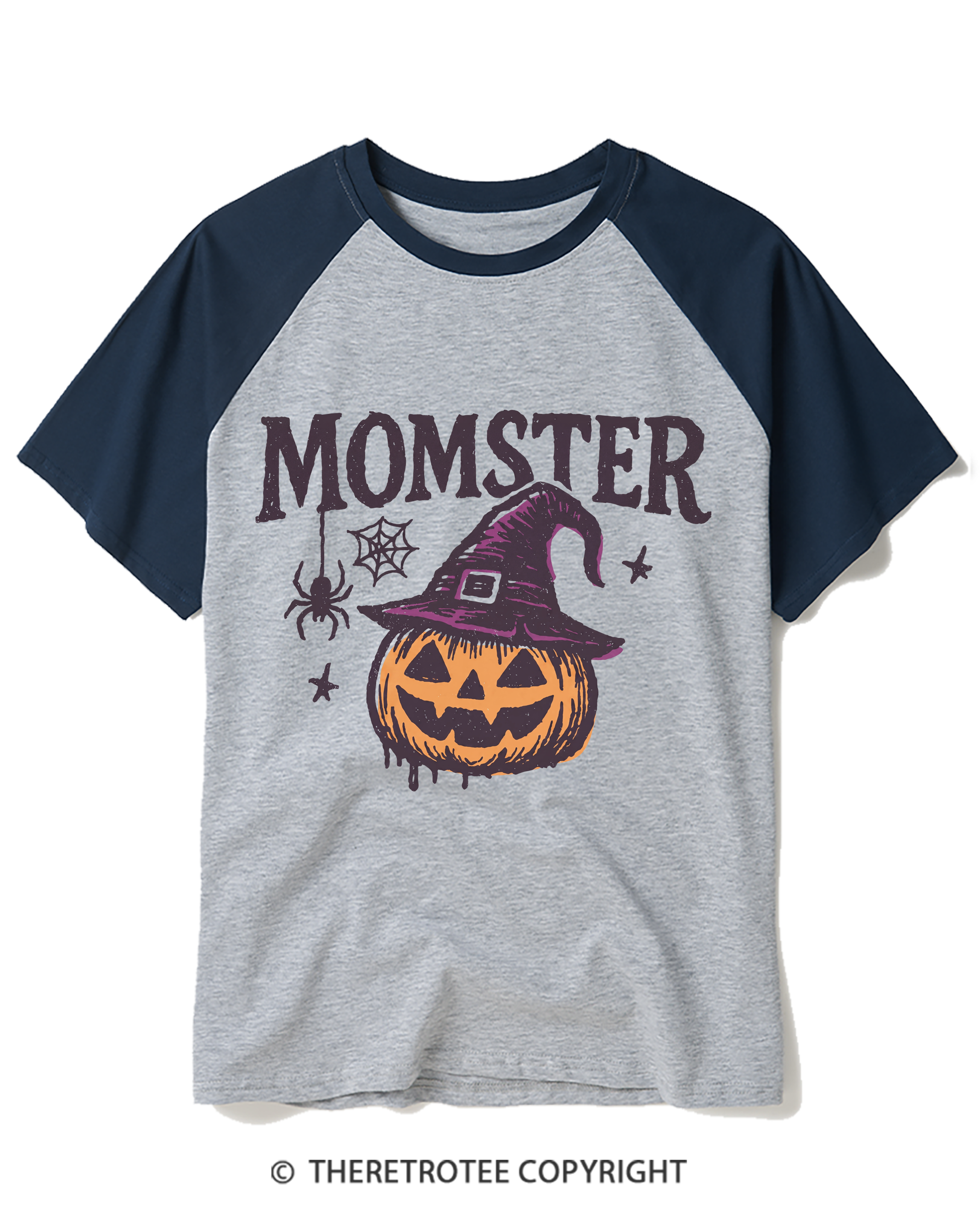 TheRetroTee Momster 1980s Raglan Baseball T-Shirt
