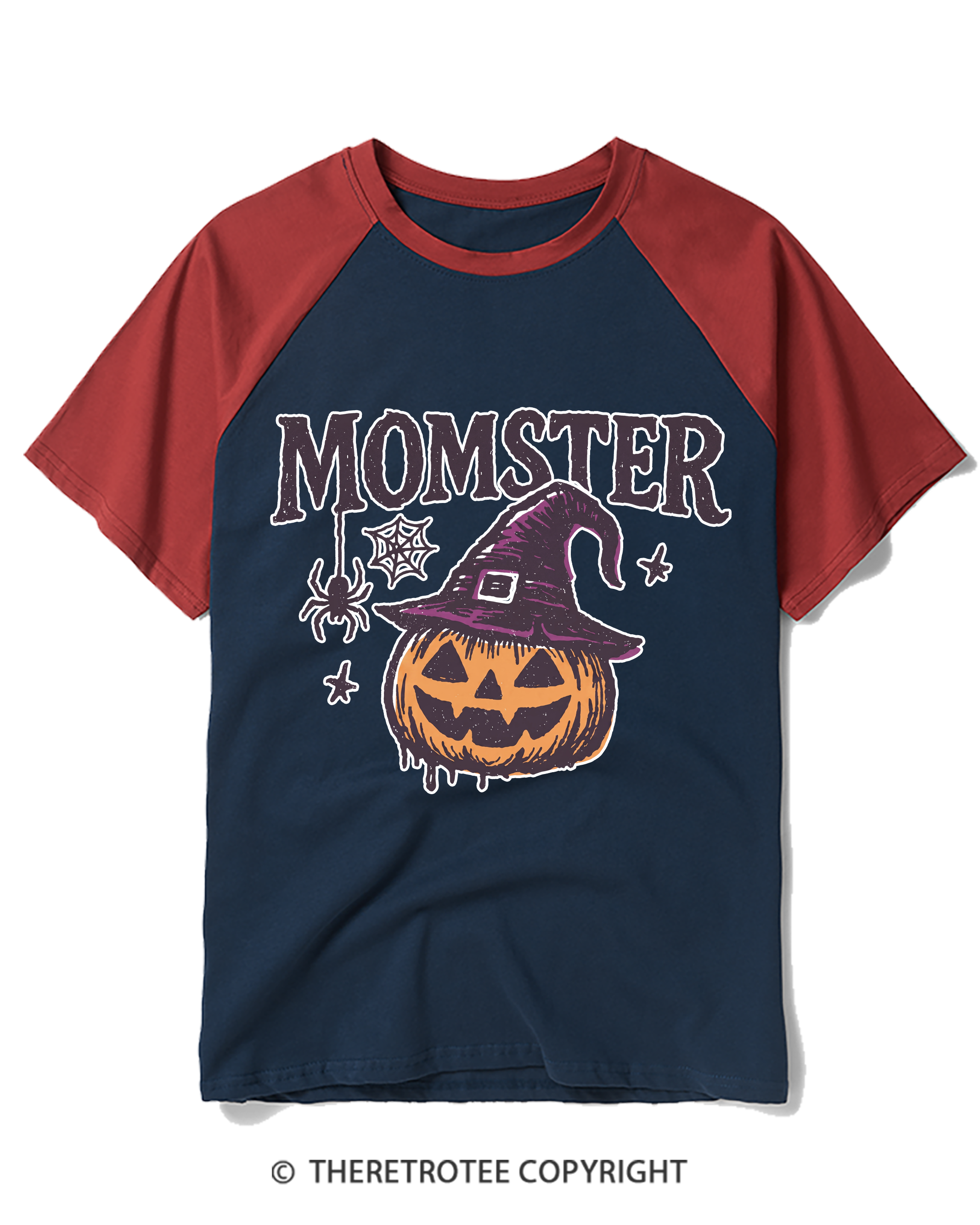 TheRetroTee Momster 1980s Raglan Baseball T-Shirt