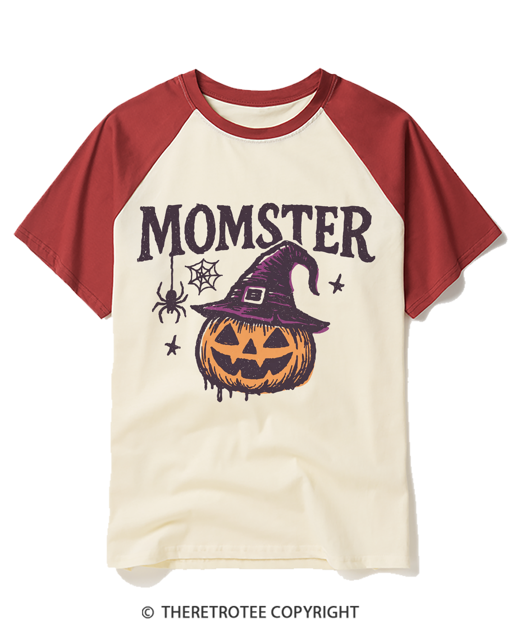 TheRetroTee Momster 1980s Raglan Baseball T-Shirt