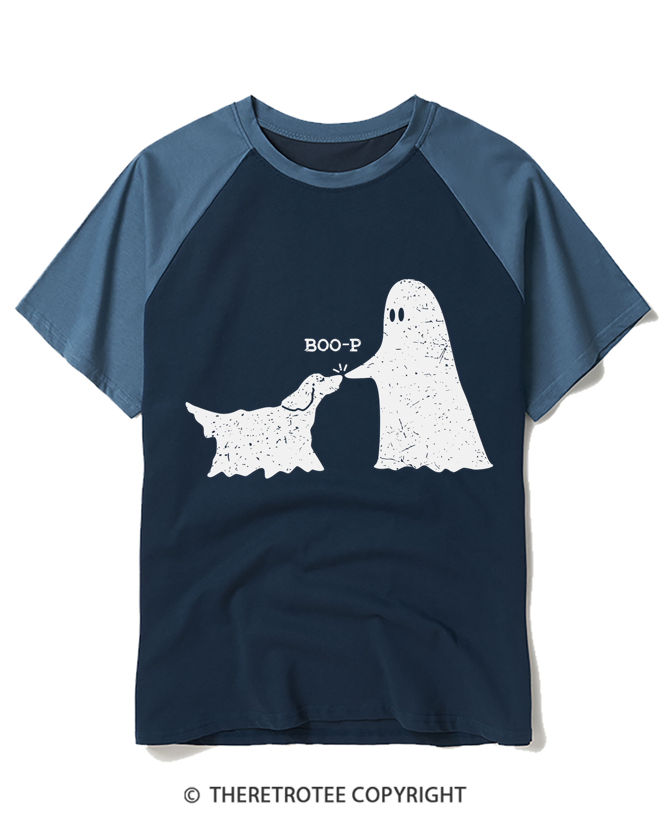 TheRetroTee BOO-P 1990s Raglan Baseball T-Shirt