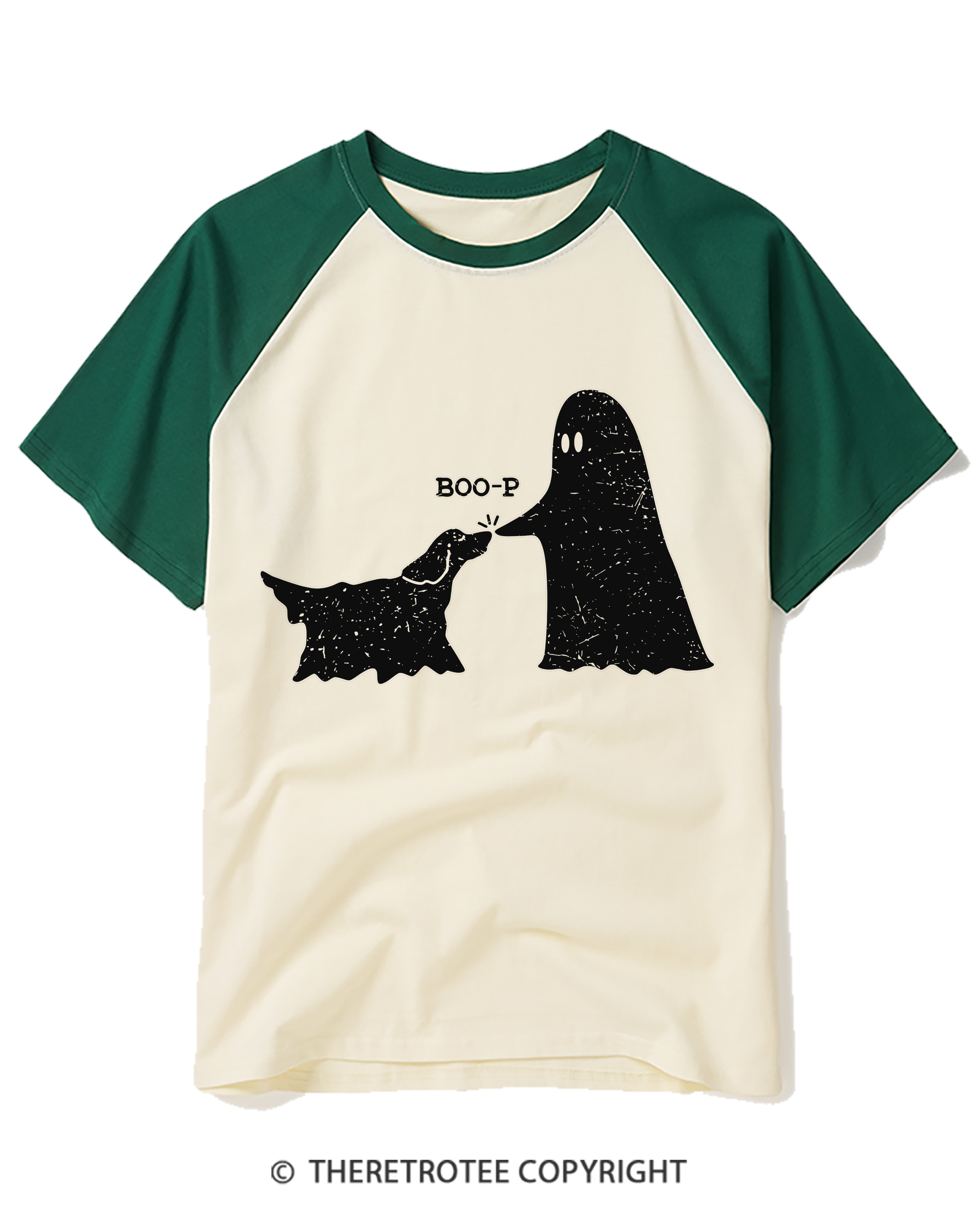 TheRetroTee BOO-P 1990s Raglan Baseball T-Shirt