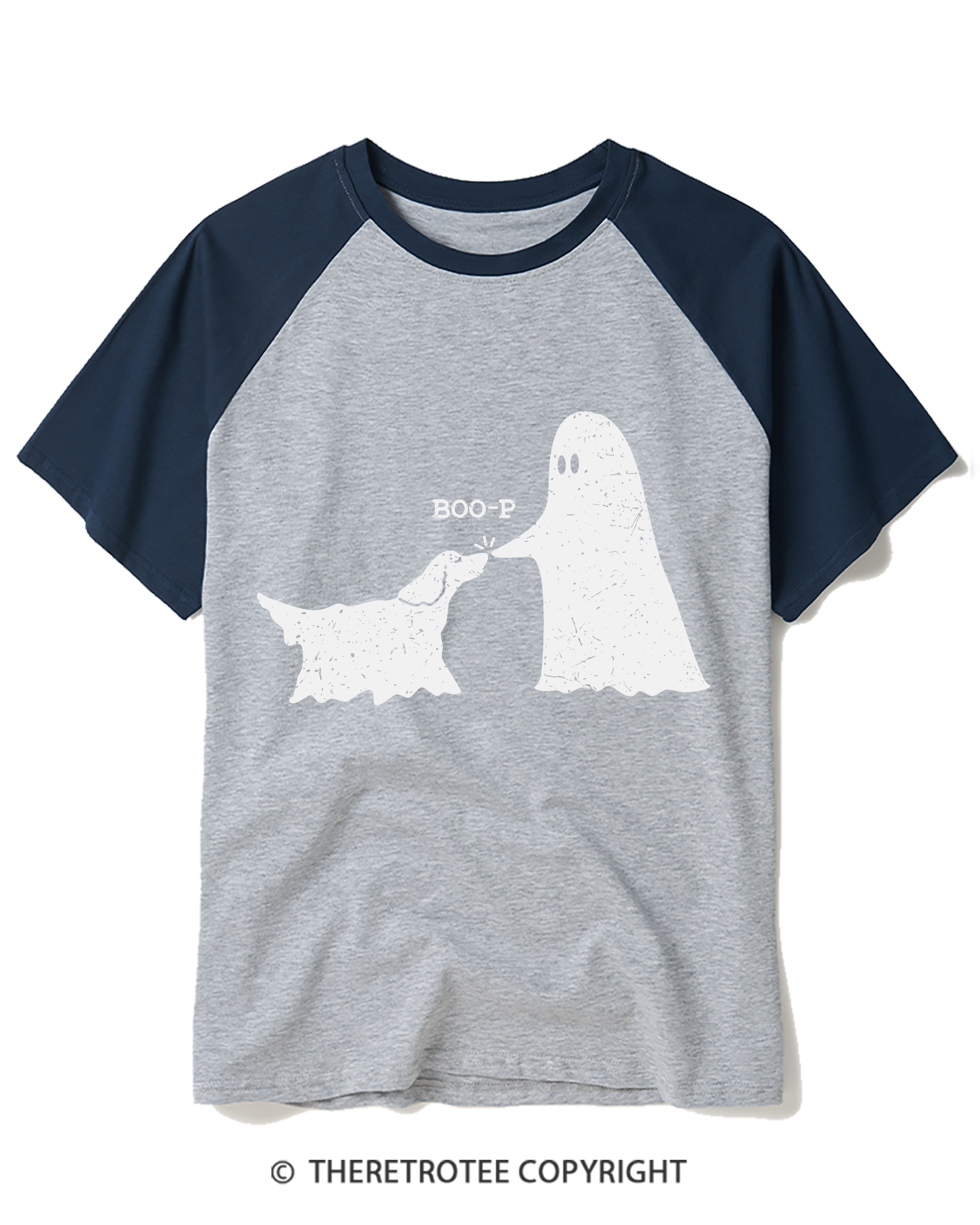 TheRetroTee BOO-P 1990s Raglan Baseball T-Shirt