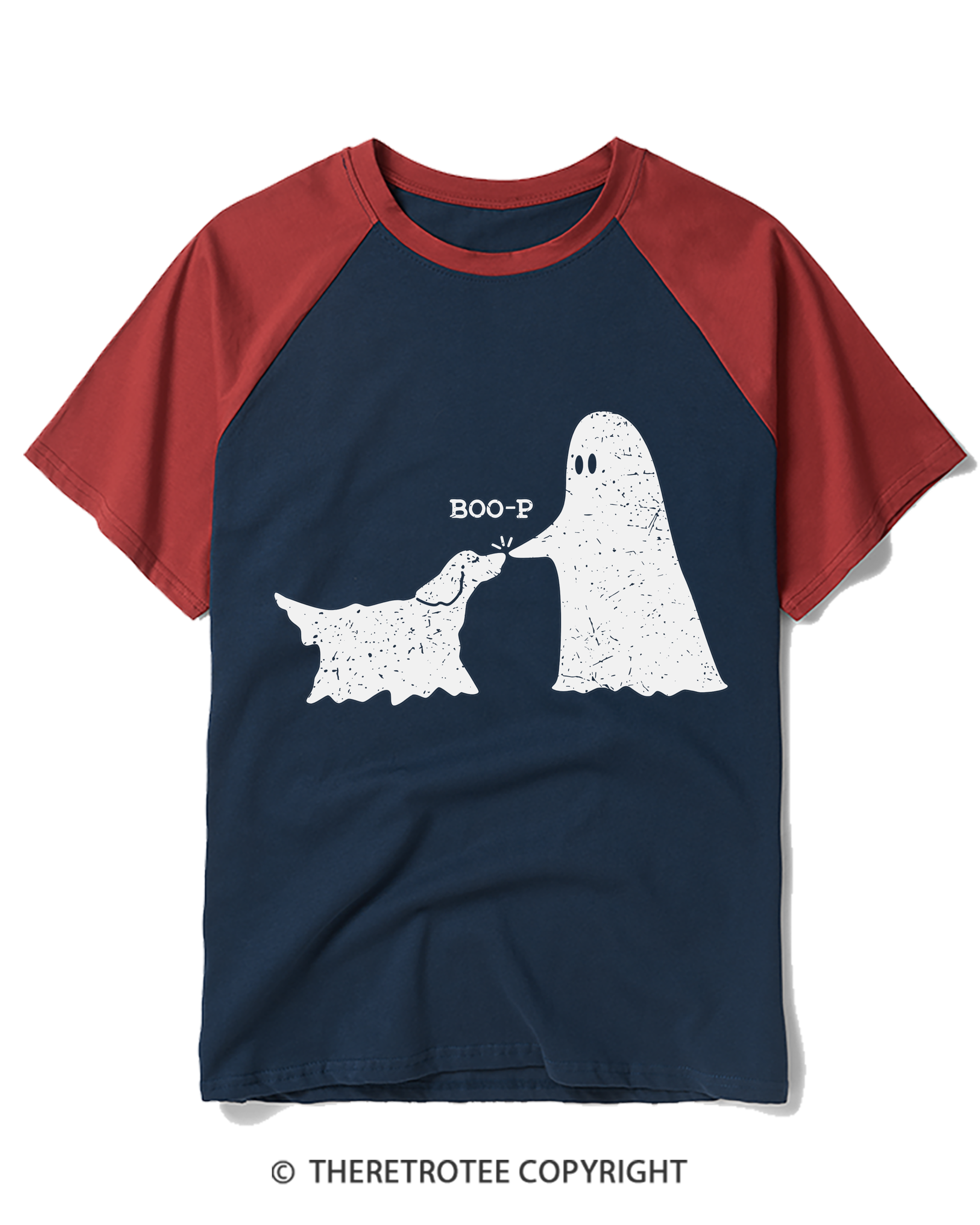 TheRetroTee BOO-P 1990s Raglan Baseball T-Shirt
