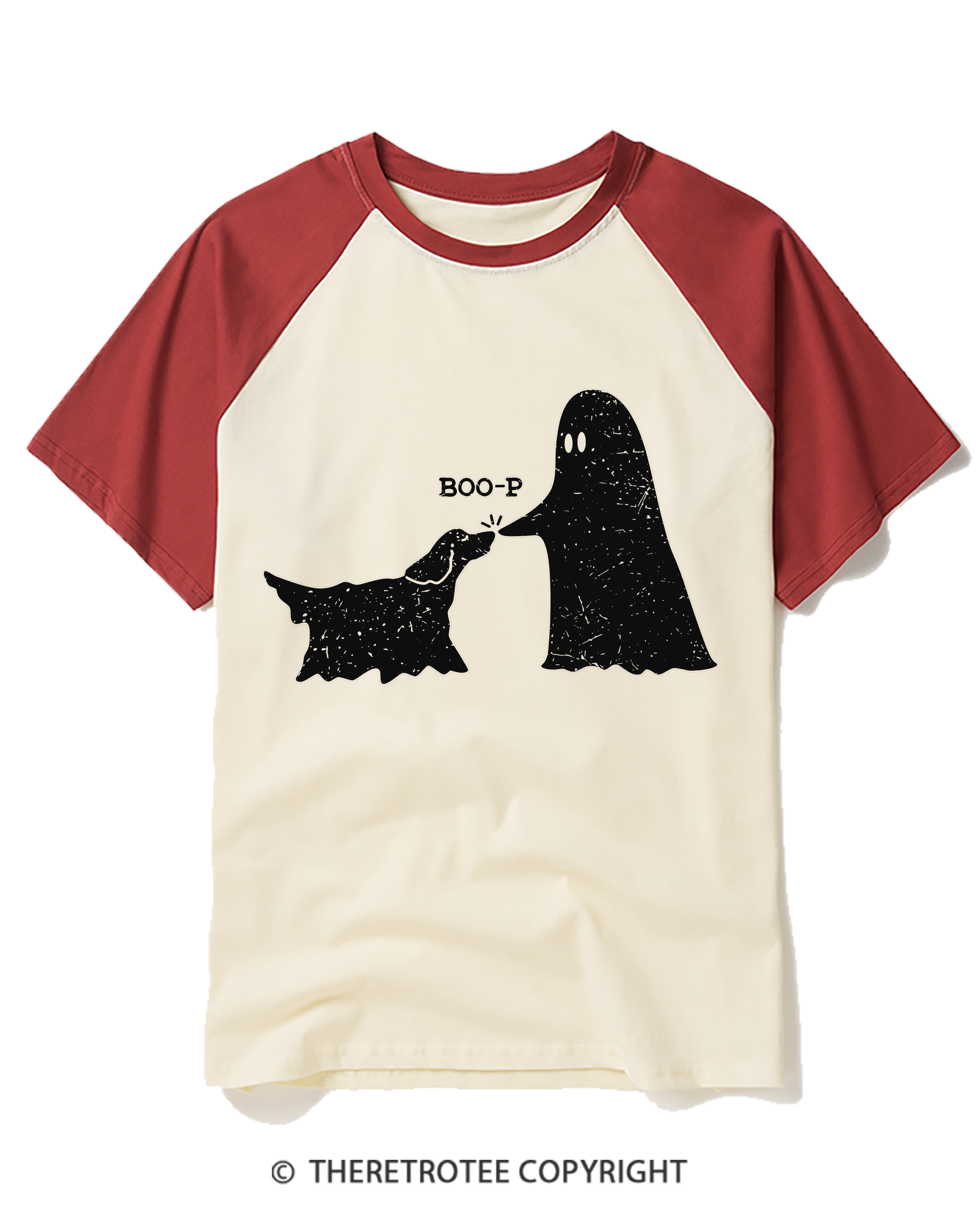 TheRetroTee BOO-P 1990s Raglan Baseball T-Shirt