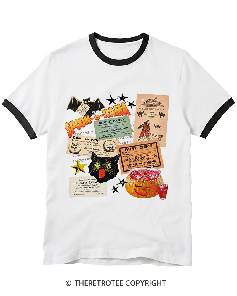TheRetroTee Spook‑O‑Rama Ringer T-Shirt