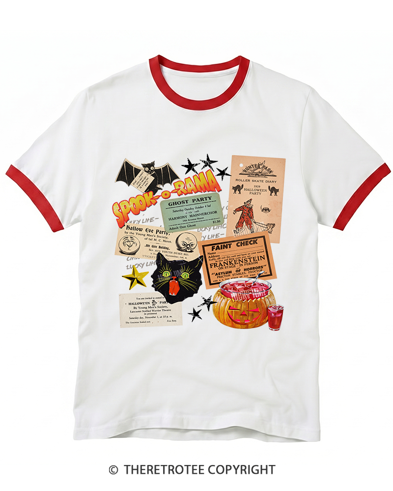 TheRetroTee Spook‑O‑Rama Ringer T-Shirt