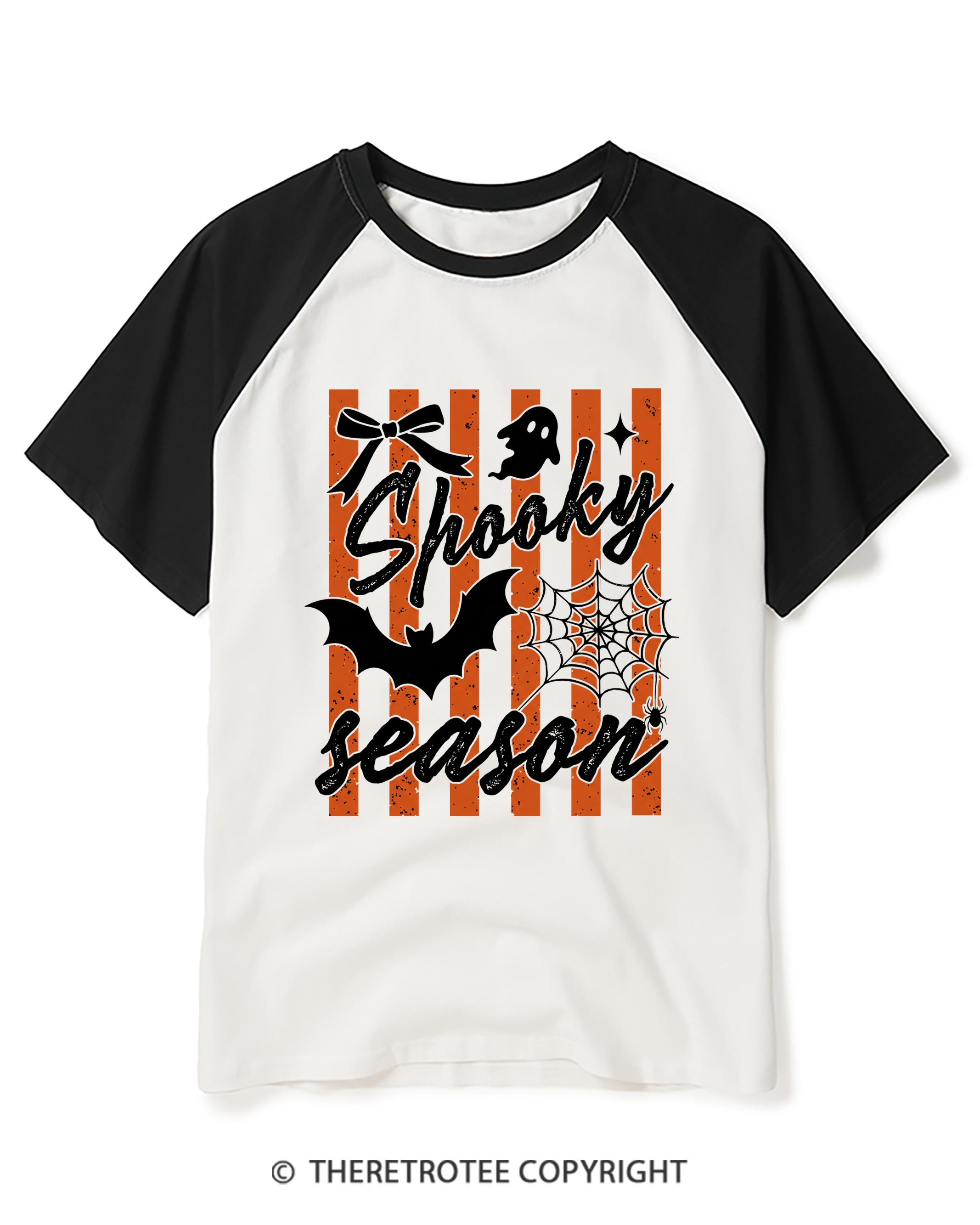 TheRetroTee Spooky Season Raglan Baseball T-Shirt