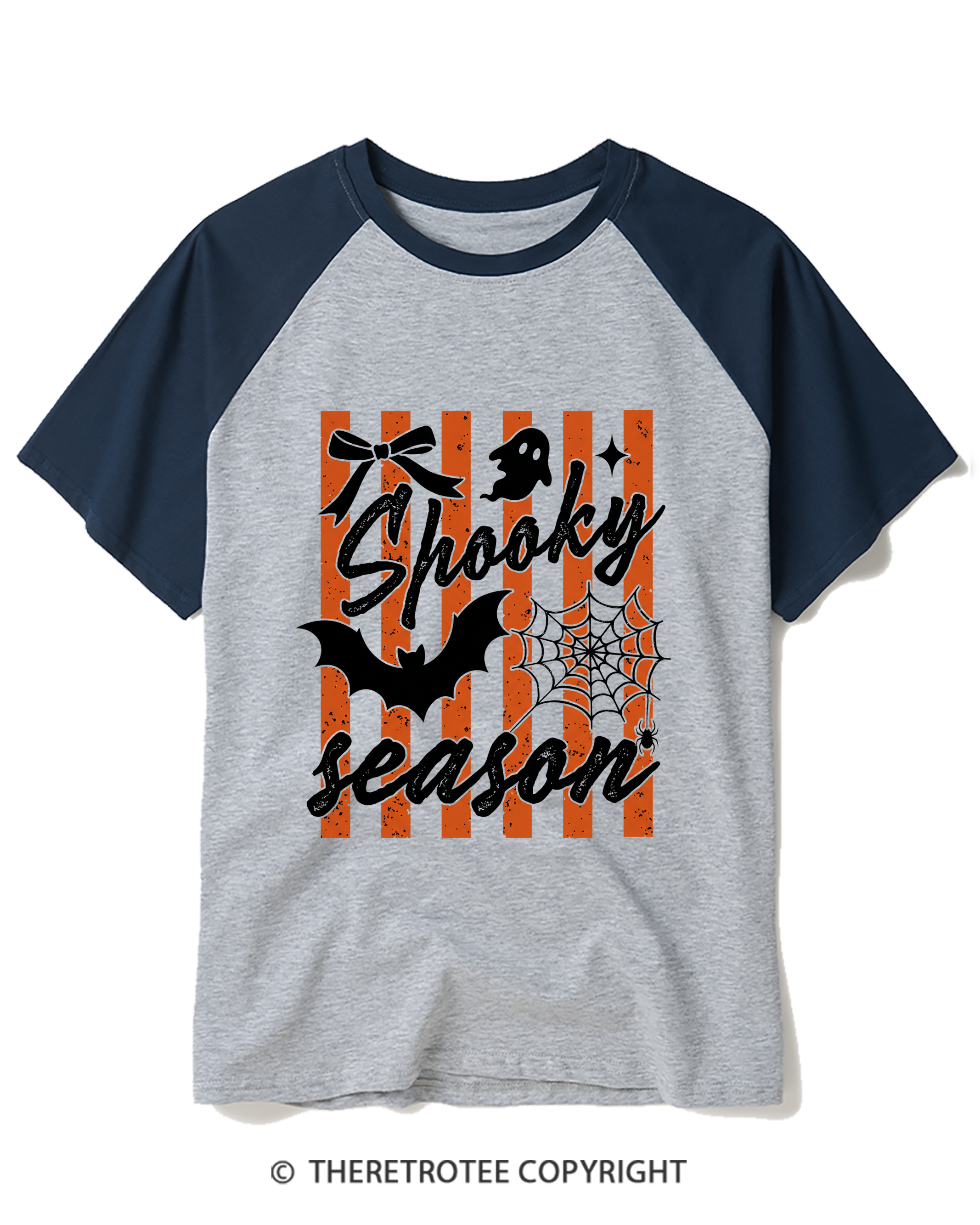 TheRetroTee Spooky Season Raglan Baseball T-Shirt