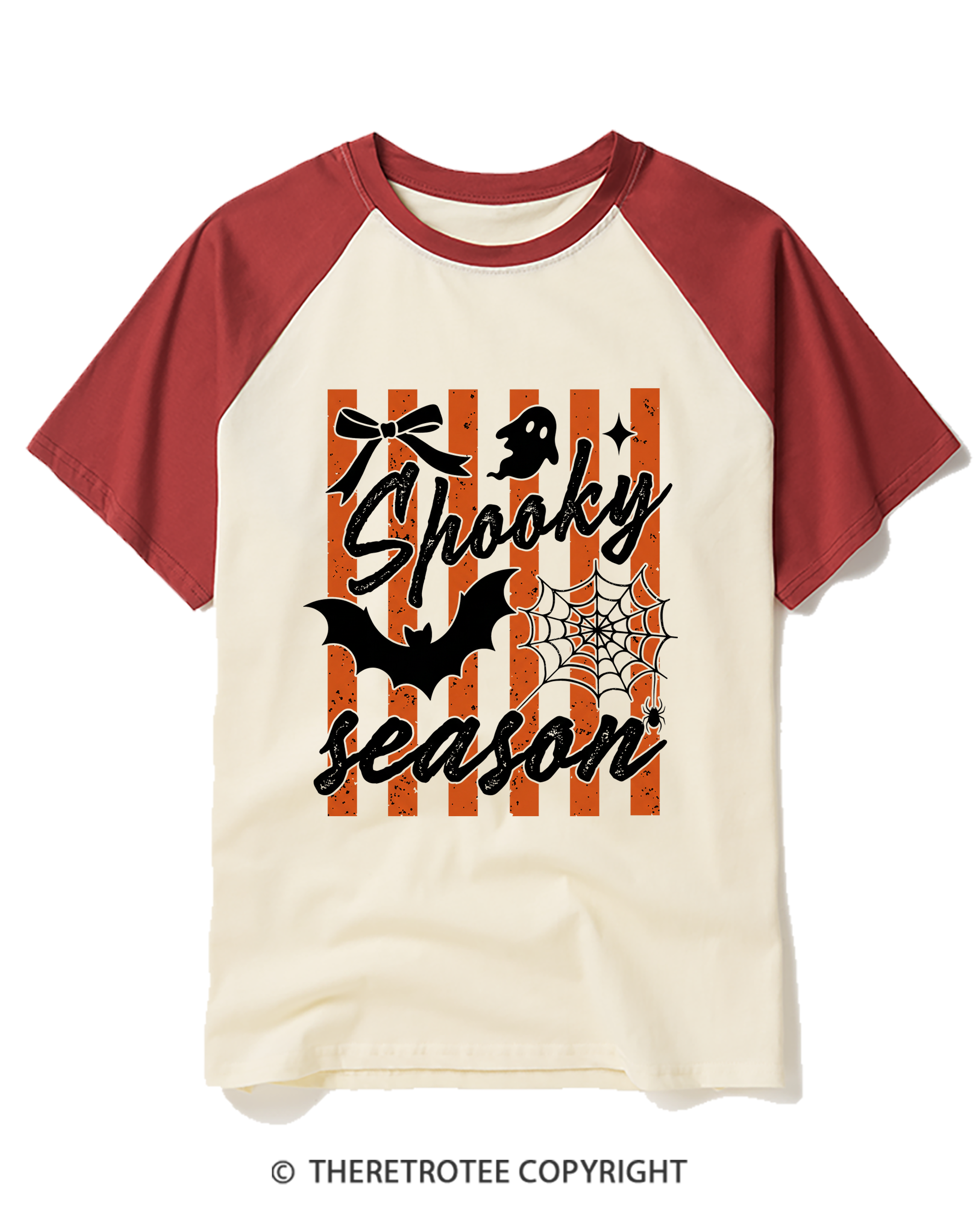 TheRetroTee Spooky Season Raglan Baseball T-Shirt