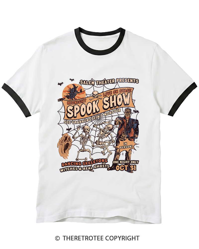 TheRetroTee Spook Show Ringer T-Shirt