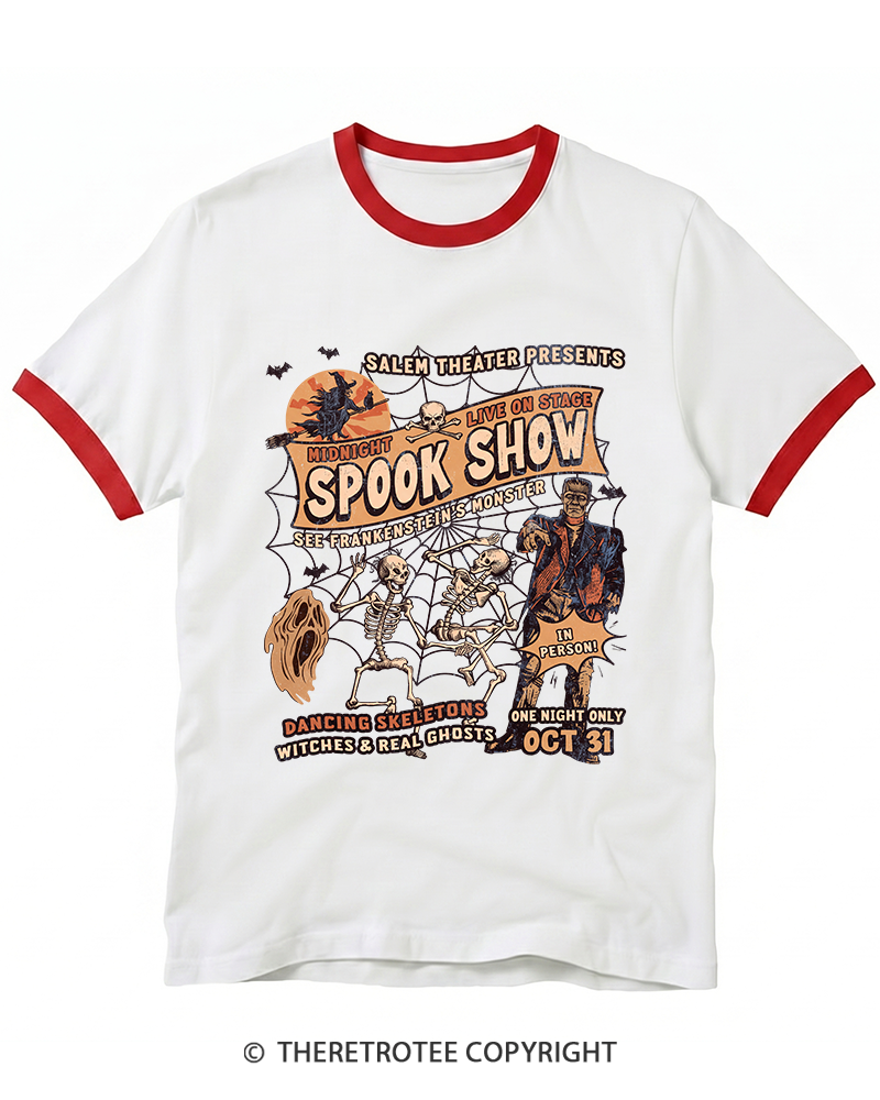 TheRetroTee Spook Show Ringer T-Shirt