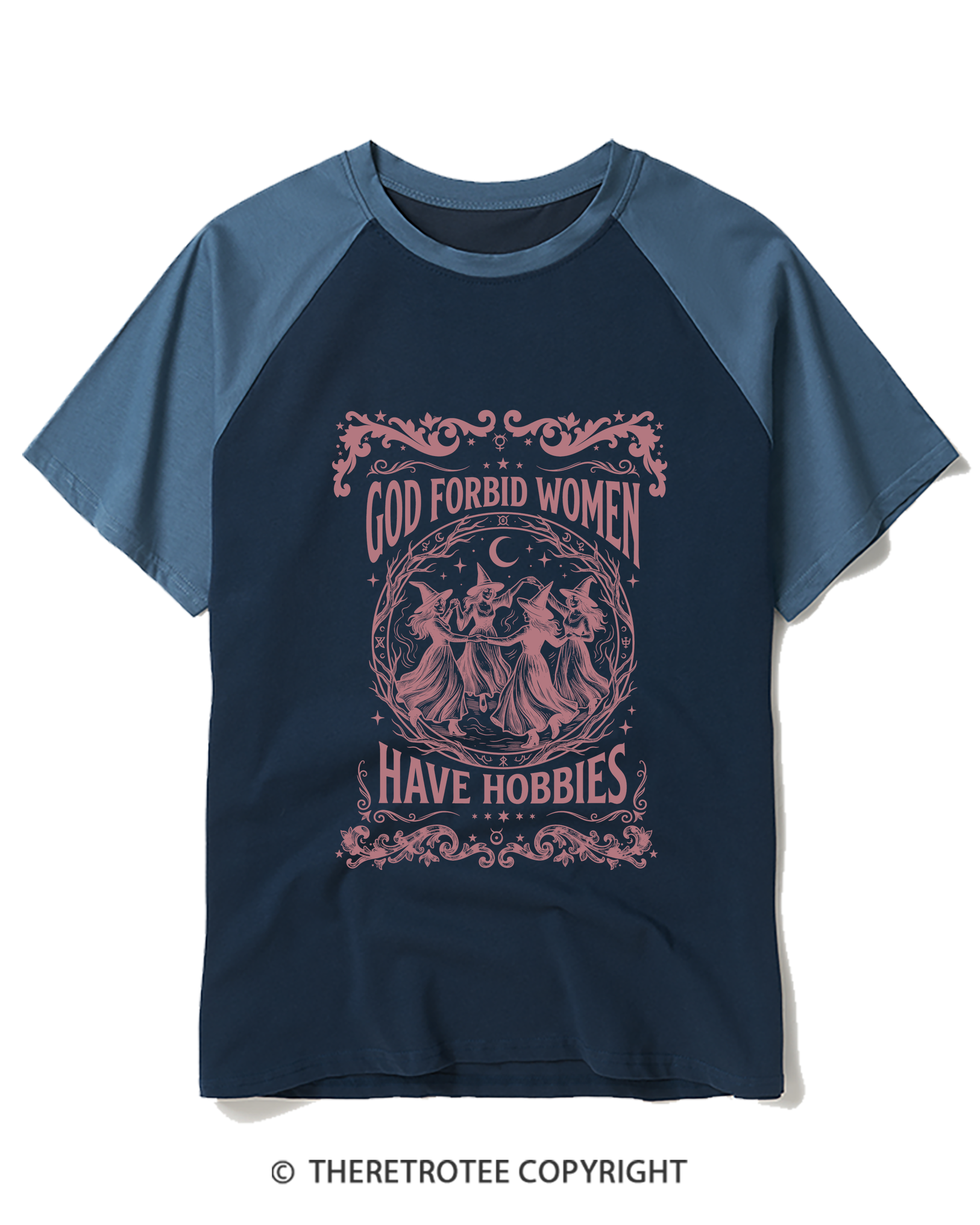 TheRetroTee God Forbid Women Have Hobbies Raglan Baseball T-Shirt
