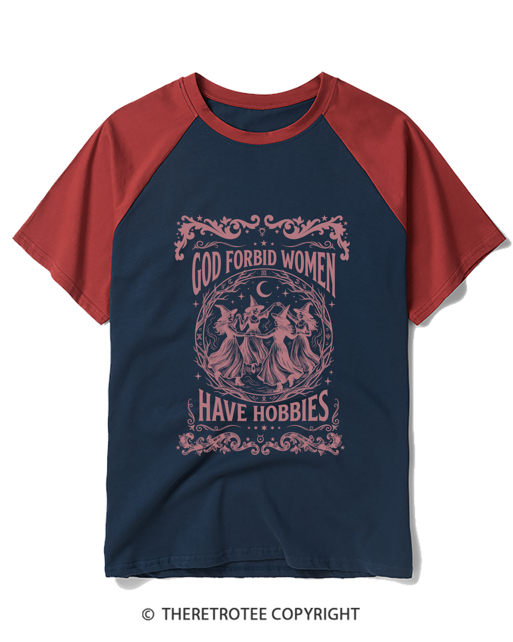 TheRetroTee God Forbid Women Have Hobbies Raglan Baseball T-Shirt