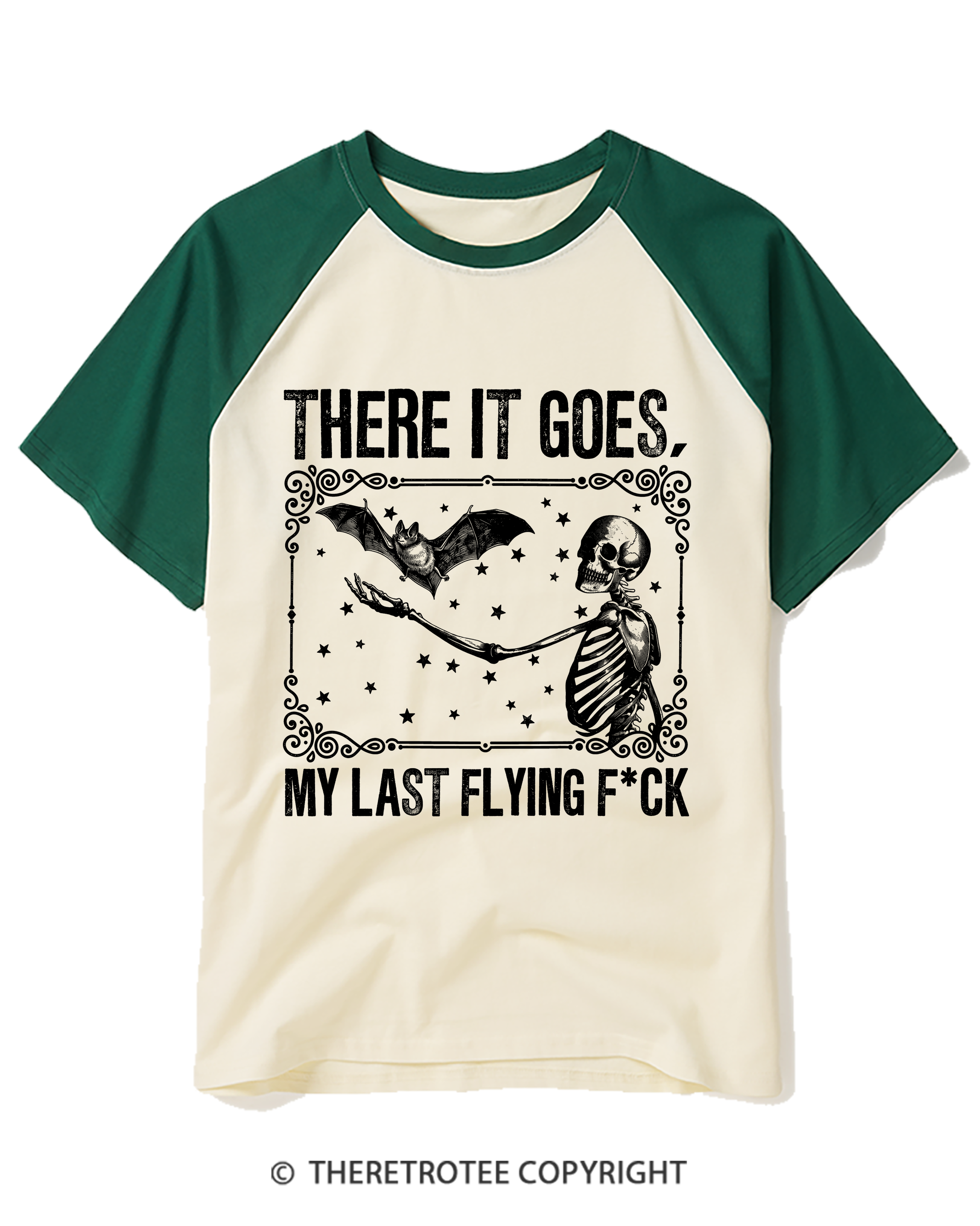TheRetroTee There It Goes, My Last Flying FCk Raglan Baseball T-Shirt
