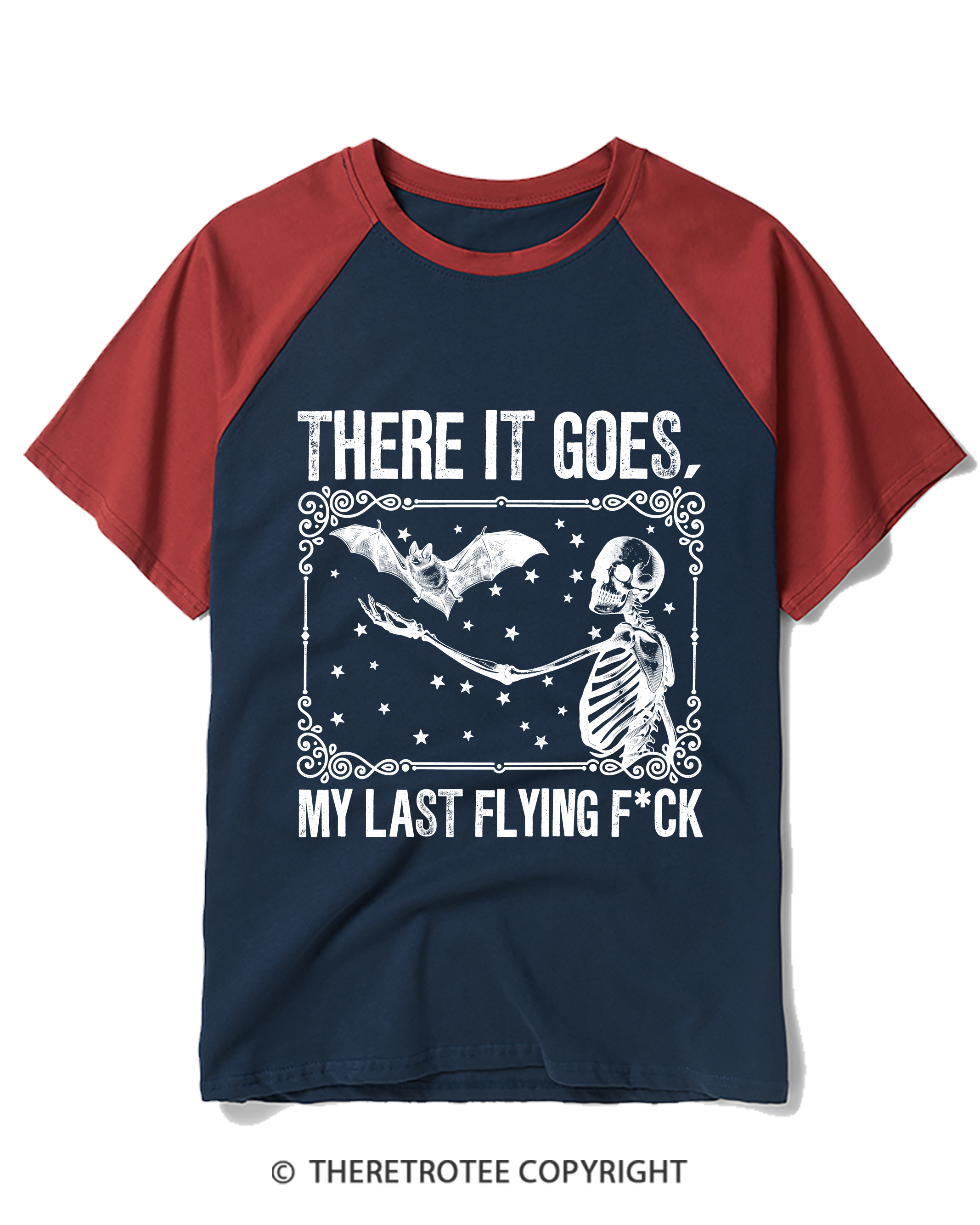 TheRetroTee There It Goes, My Last Flying FCk Raglan Baseball T-Shirt