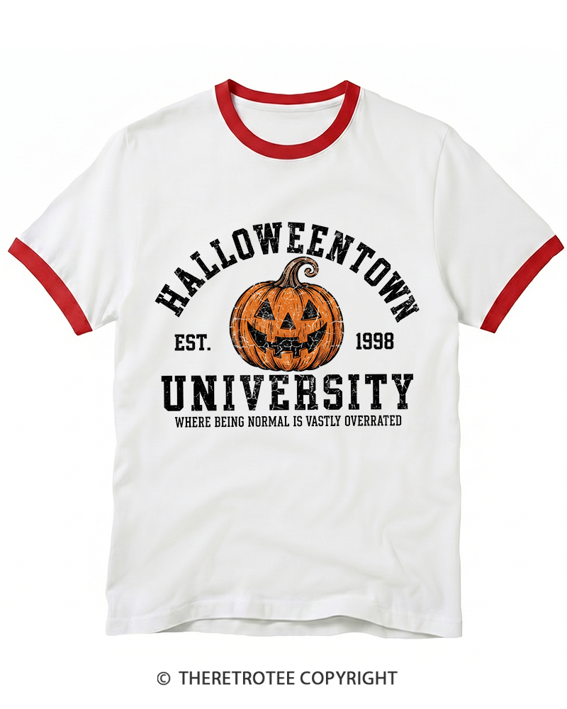 TheRetroTee Halloweentown University Ringer T-Shirt