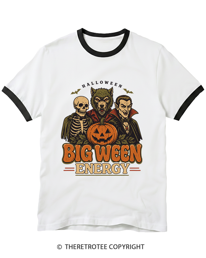 TheRetroTee Big Ween Energy 1970s Ringer T-Shirt