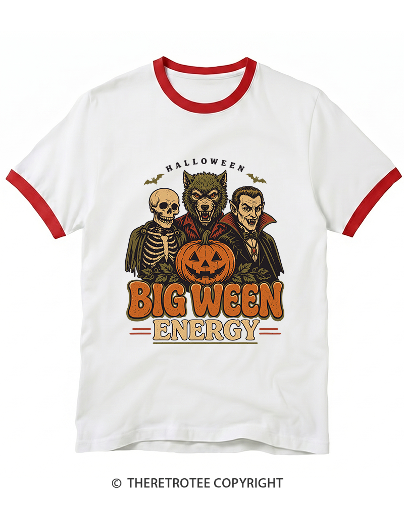 TheRetroTee Big Ween Energy 1970s Ringer T-Shirt