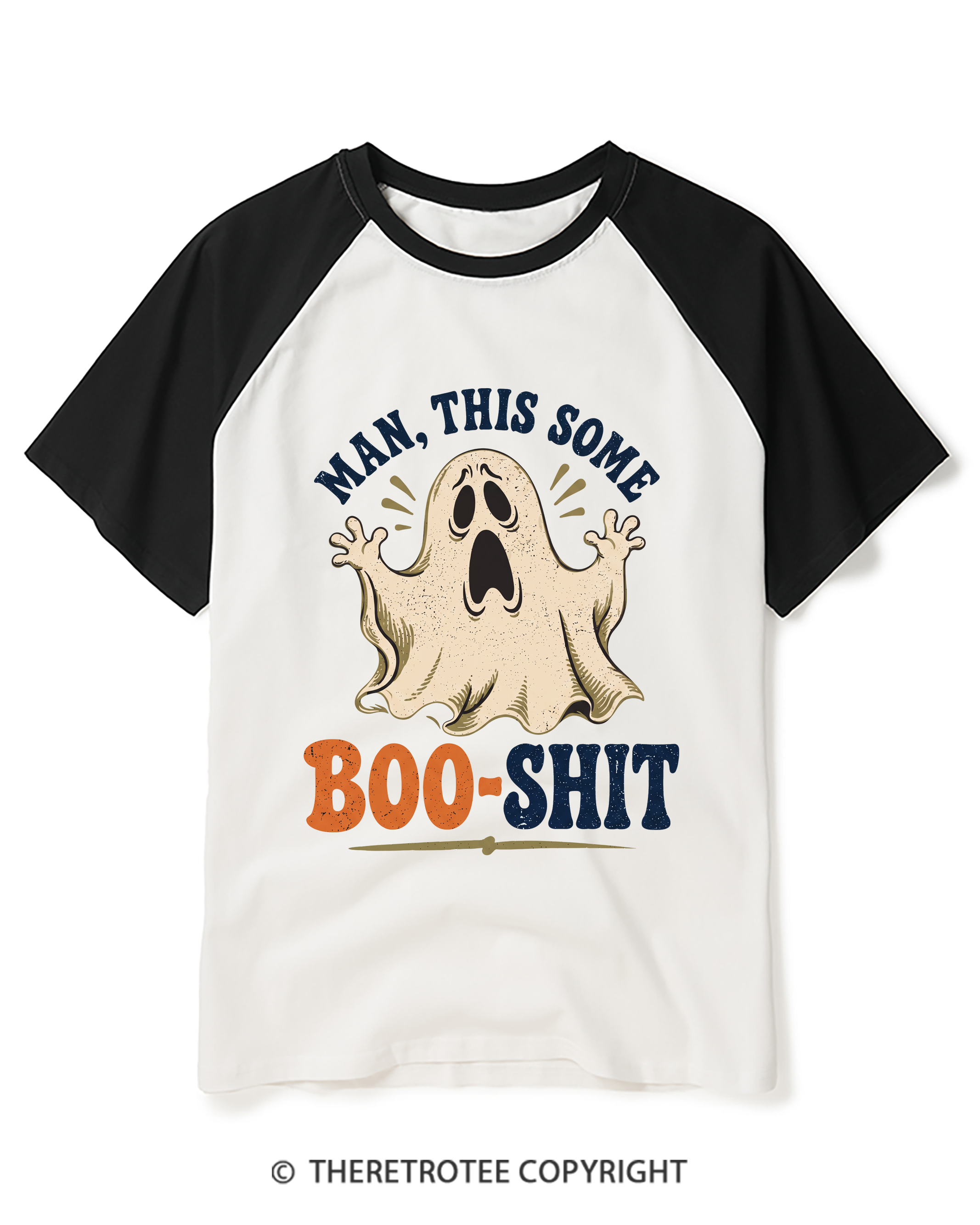 TheRetroTee Man, This Some Bullshit 1970s Raglan Baseball T-Shirt