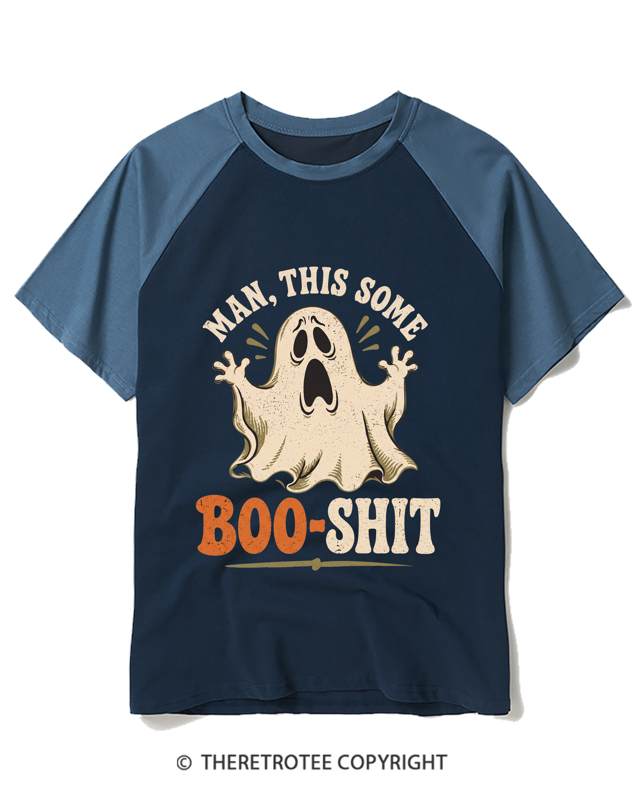 TheRetroTee Man, This Some Bullshit 1970s Raglan Baseball T-Shirt