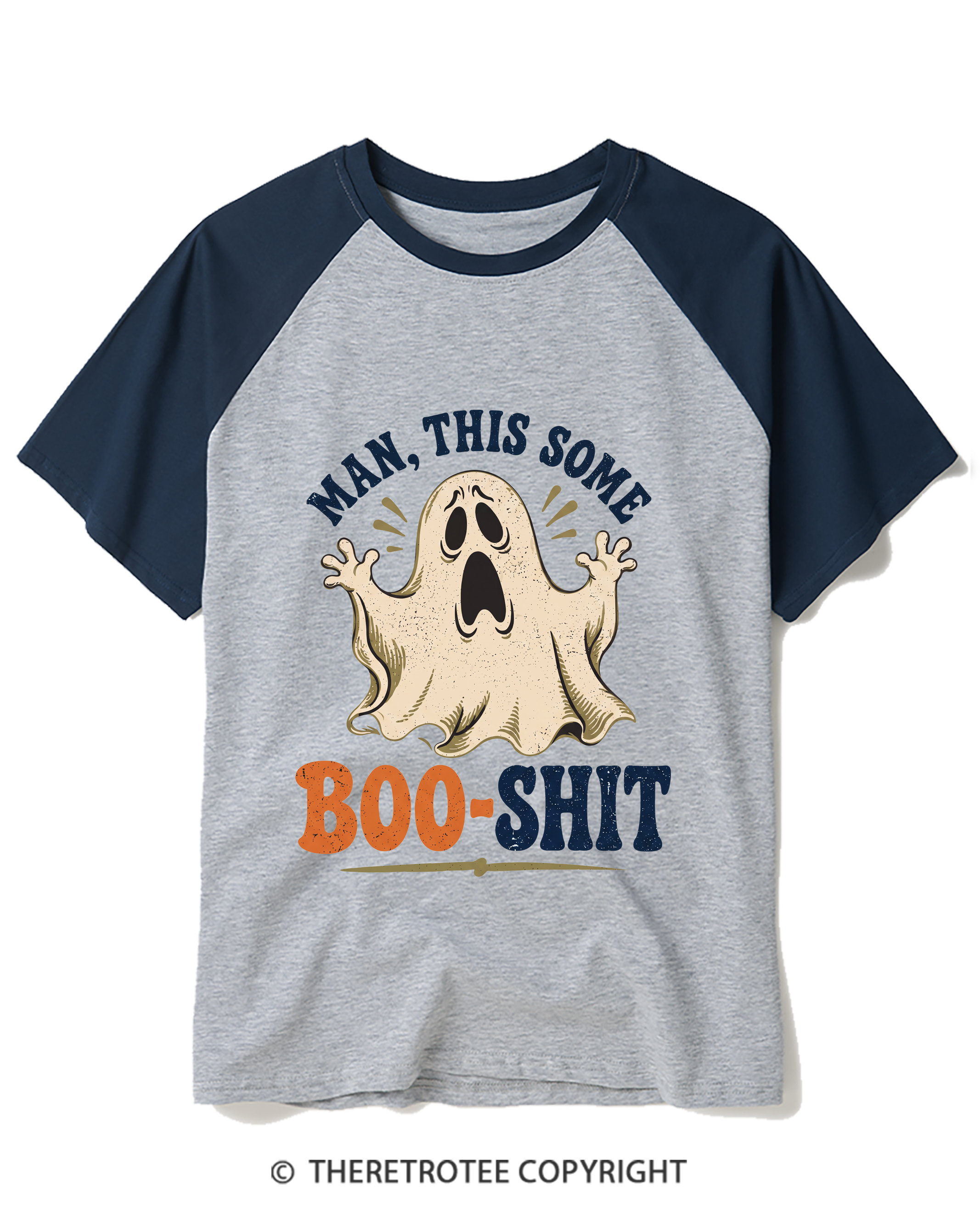 TheRetroTee Man, This Some Bullshit 1970s Raglan Baseball T-Shirt