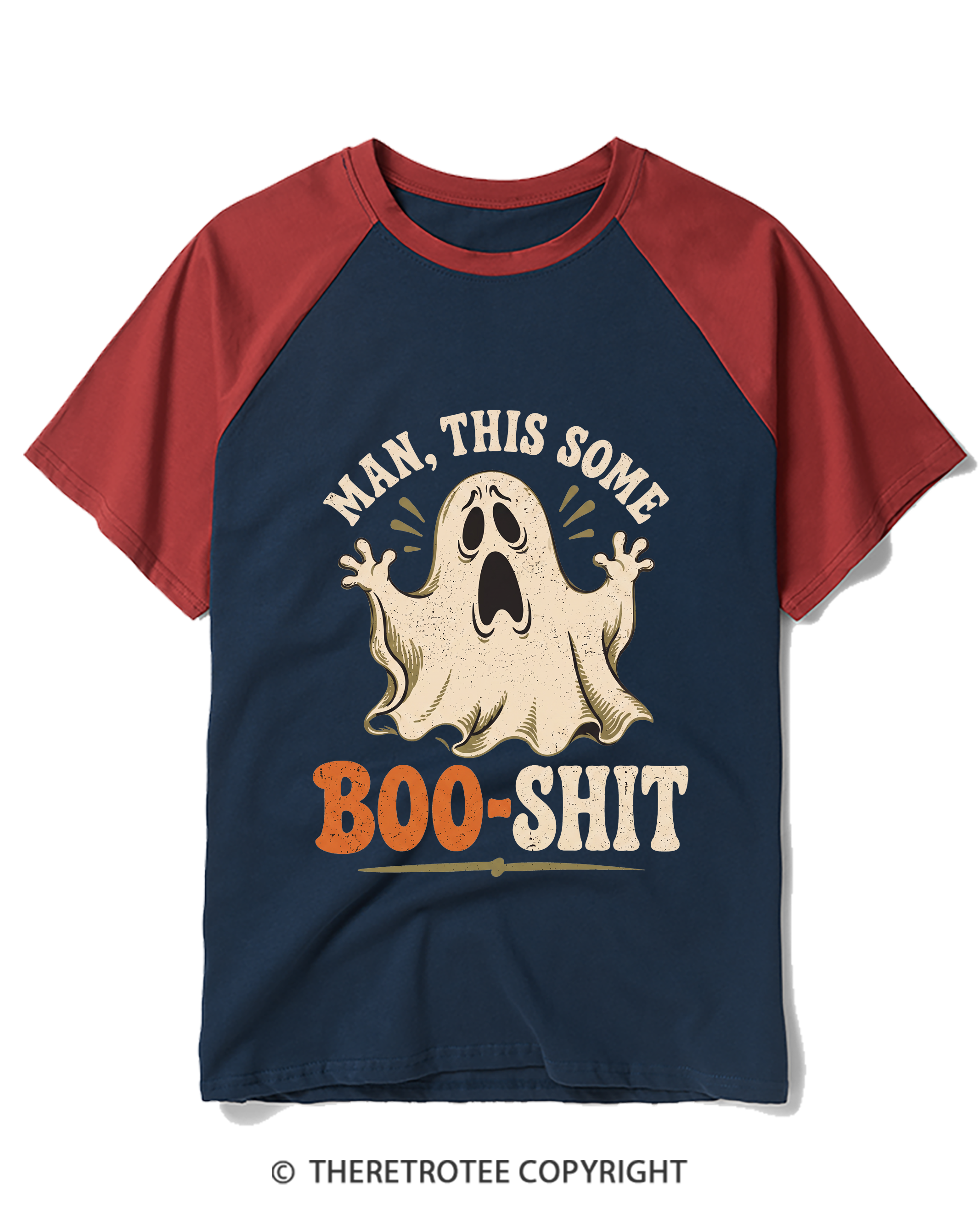 TheRetroTee Man, This Some Bullshit 1970s Raglan Baseball T-Shirt
