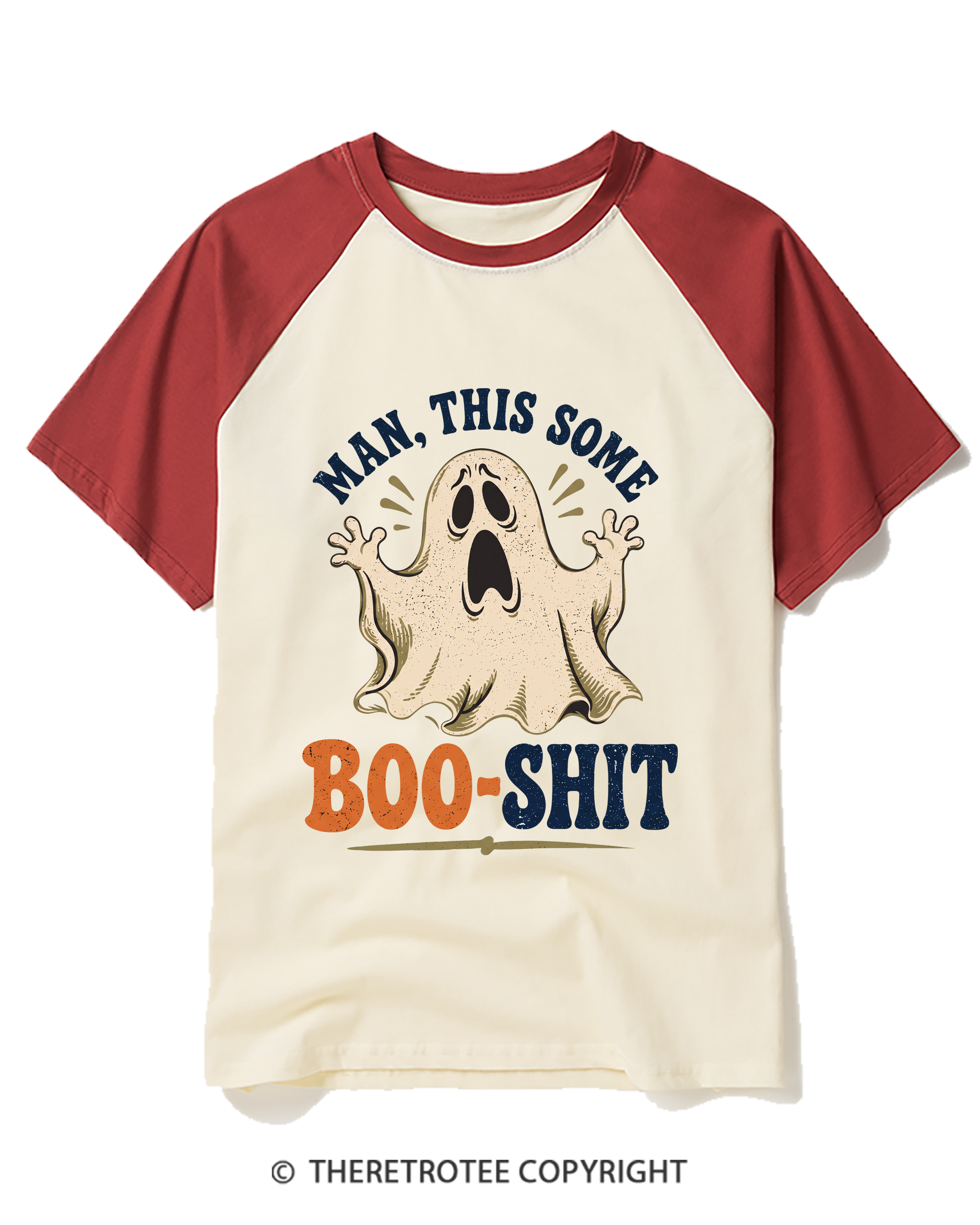 TheRetroTee Man, This Some Bullshit 1970s Raglan Baseball T-Shirt