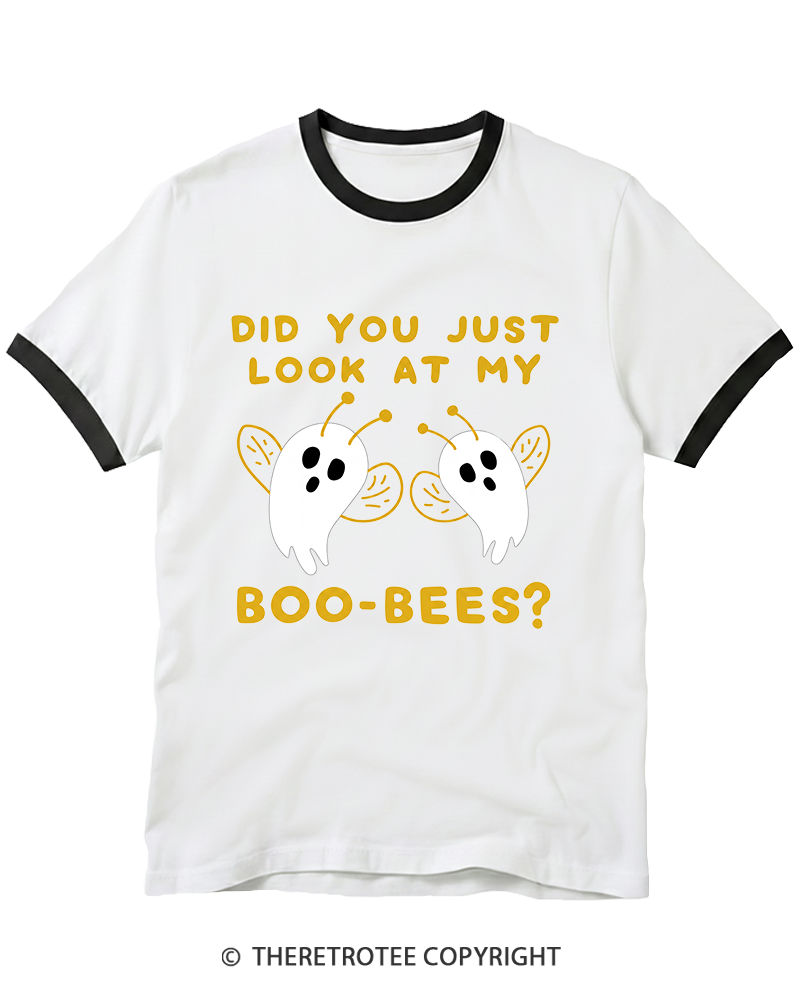 TheRetroTee Did You Just Look At My Boo-Bees 2000s Ringer T-Shirt
