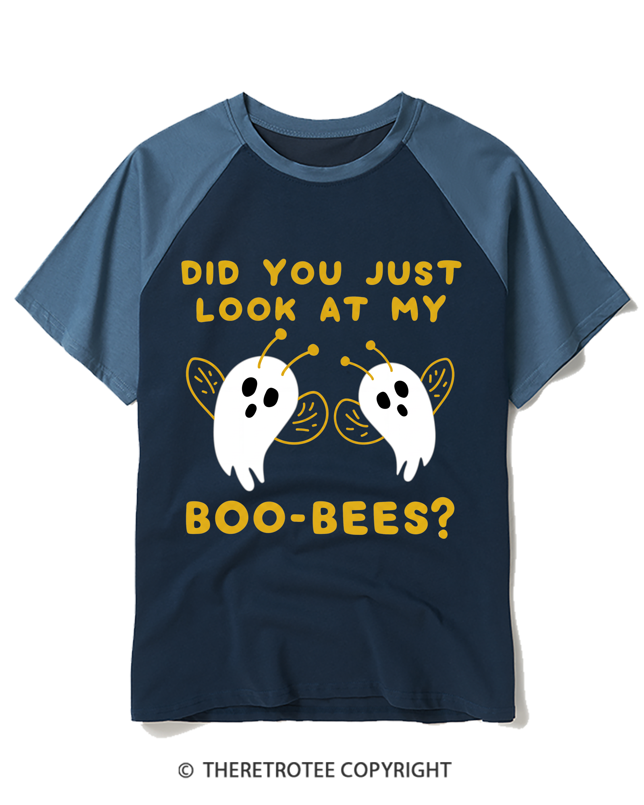 TheRetroTee Did You Just Look At My Boo-Bees 2000s Raglan Baseball T-Shirt