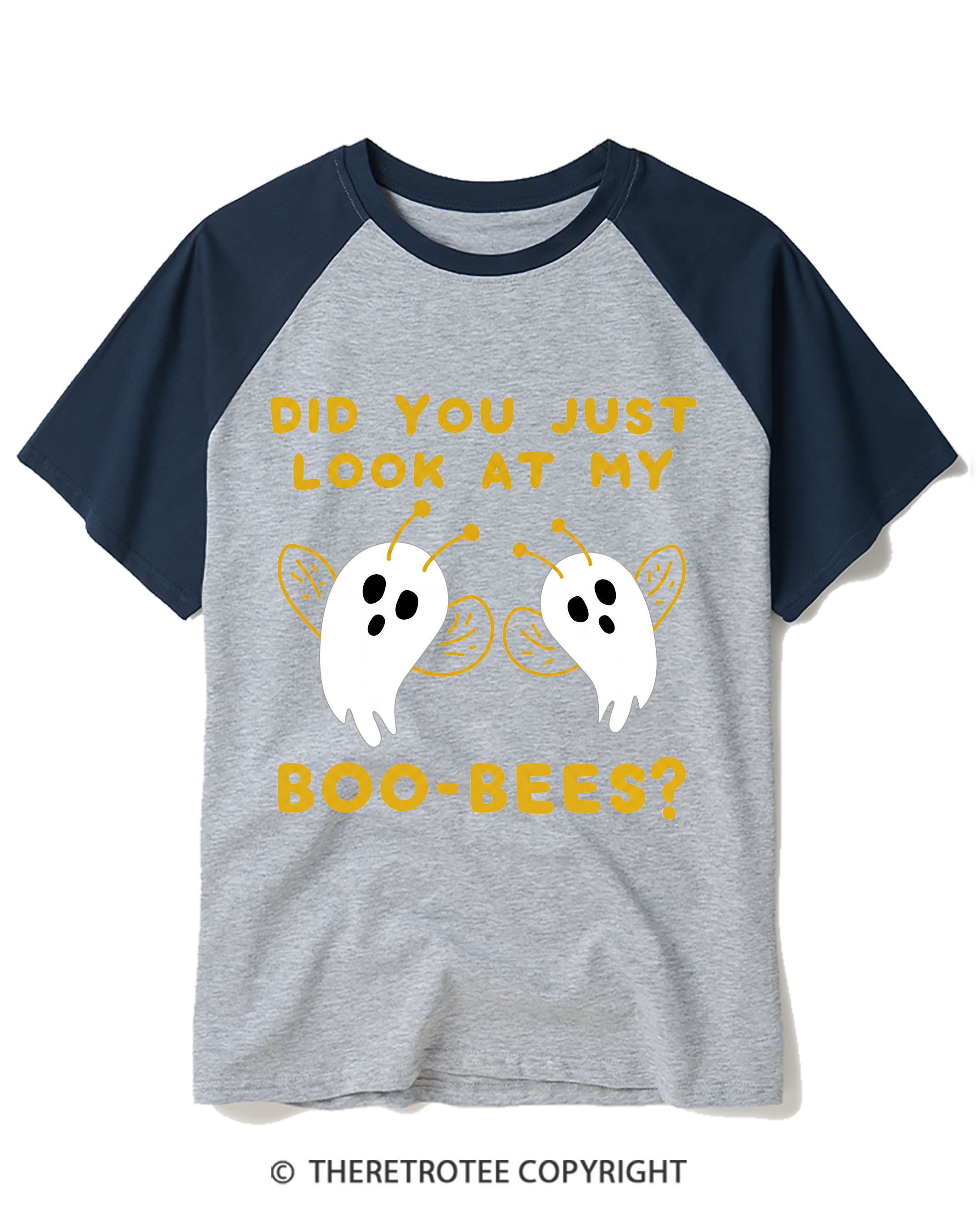 TheRetroTee Did You Just Look At My Boo-Bees 2000s Raglan Baseball T-Shirt